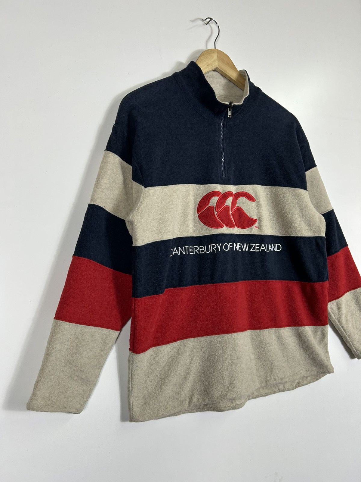 Canterbury of New Zealand × Vintage ⚡️Vintage Canterbury Fleece Reversable Half Zipper Sweater Size US M / EU 48-50 / 2 - 2 Thumbnail