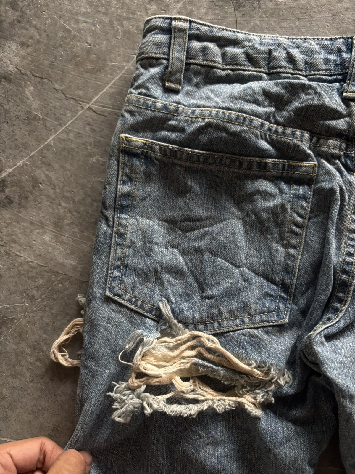 Japanese Brand HAN AHN SOON skinny slim flare distressed japanese punk vkei Size US 26 / EU 42 - 15 Thumbnail