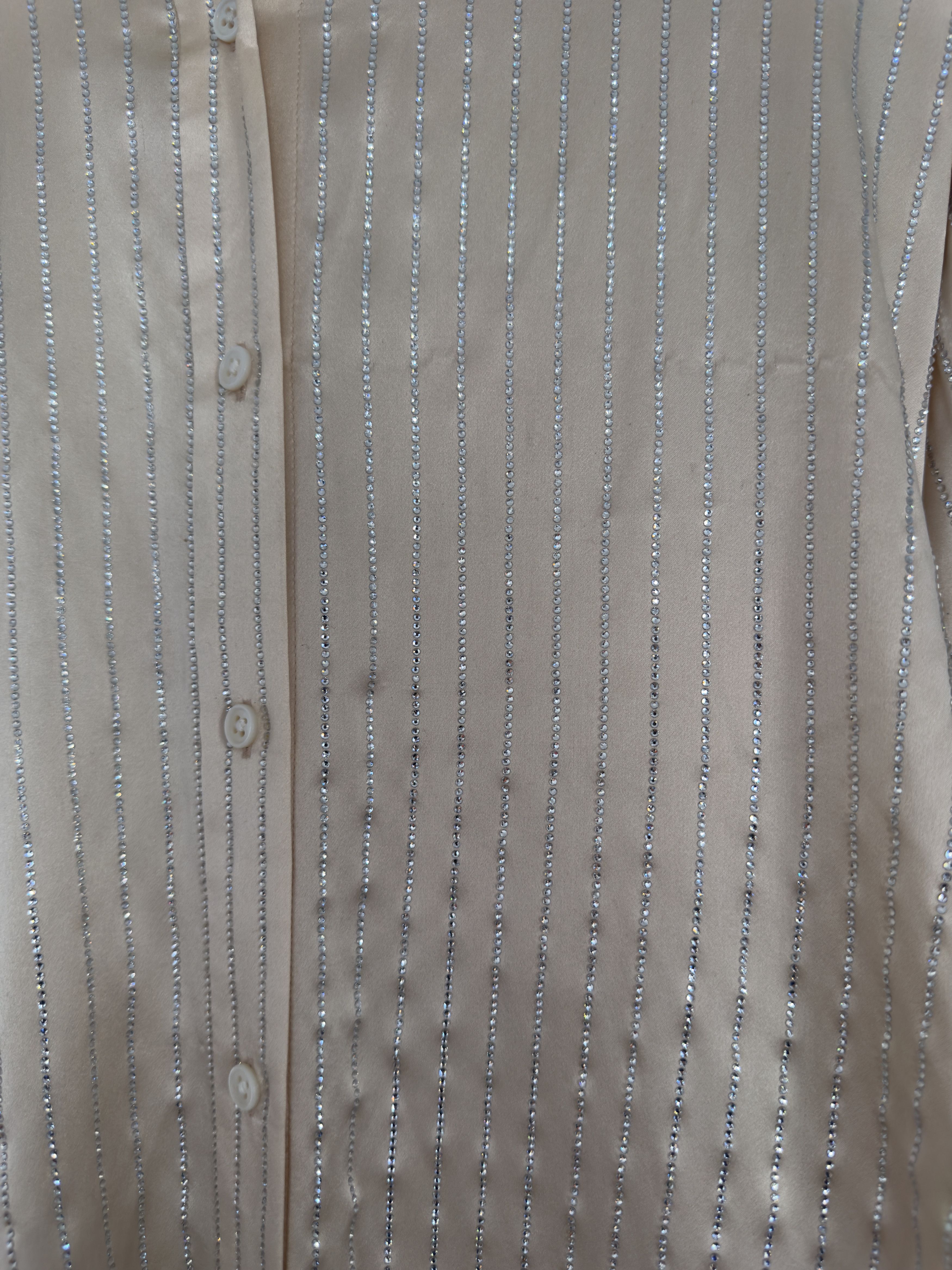 Alexander Wang Alexander Wang Slim Fit Silk Crystal Stripe Shirt/ Dress Size S / US 4 / IT 40 - 6 Thumbnail