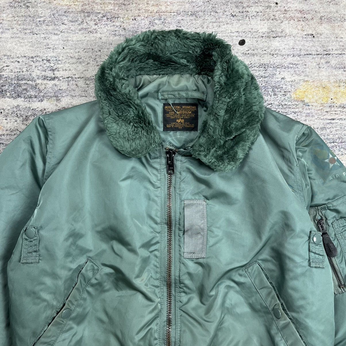 Alpha Industries Vintage 90s Alpha industries B-15D bomber flight jacket Size US M / EU 48-50 / 2 - 3 Thumbnail