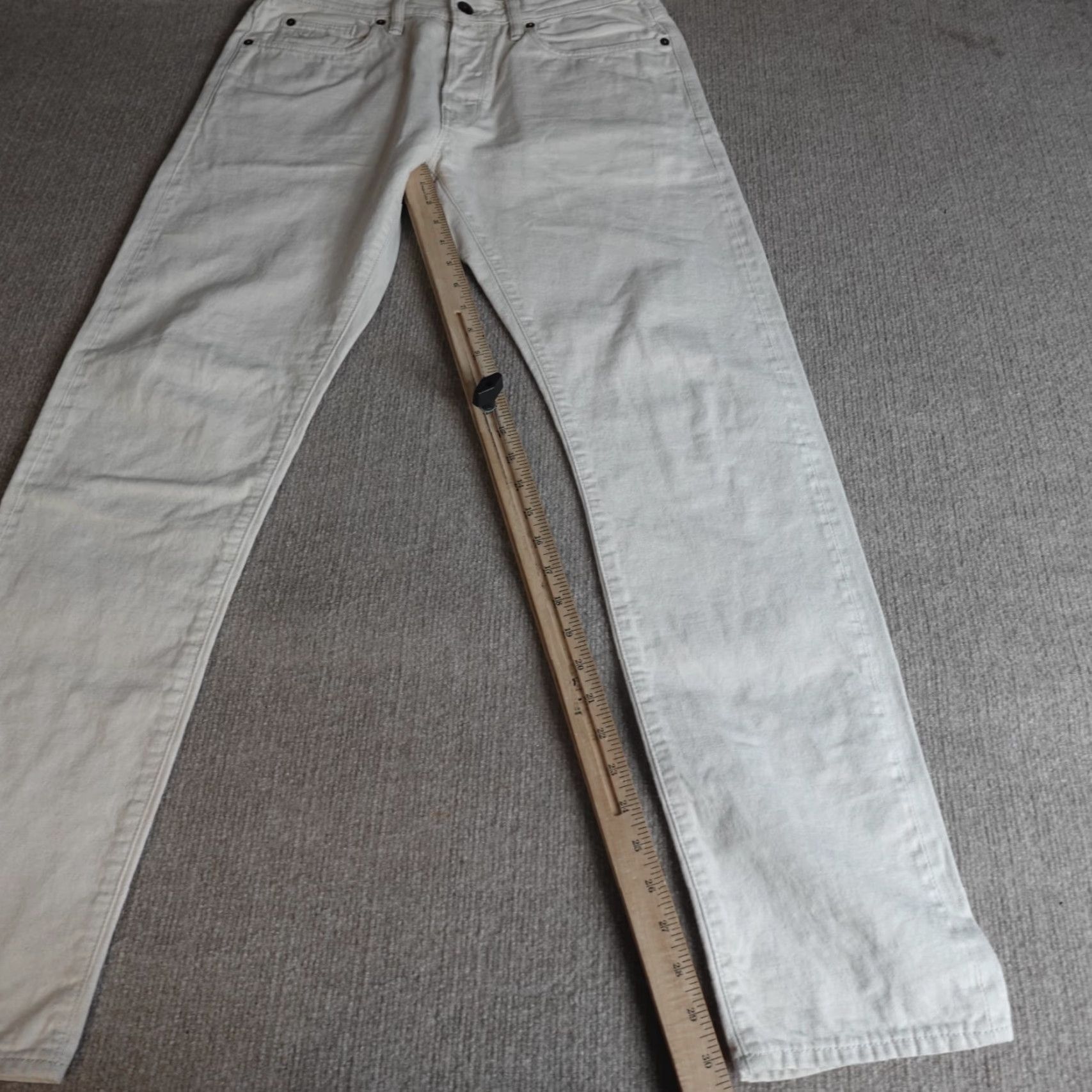 Todd Snyder Todd Snyder Mens Jeans 32 x 30 Ivory Slim Fit Japanese Redline Selvedge Size US 32 / EU 48 - 2 Thumbnail