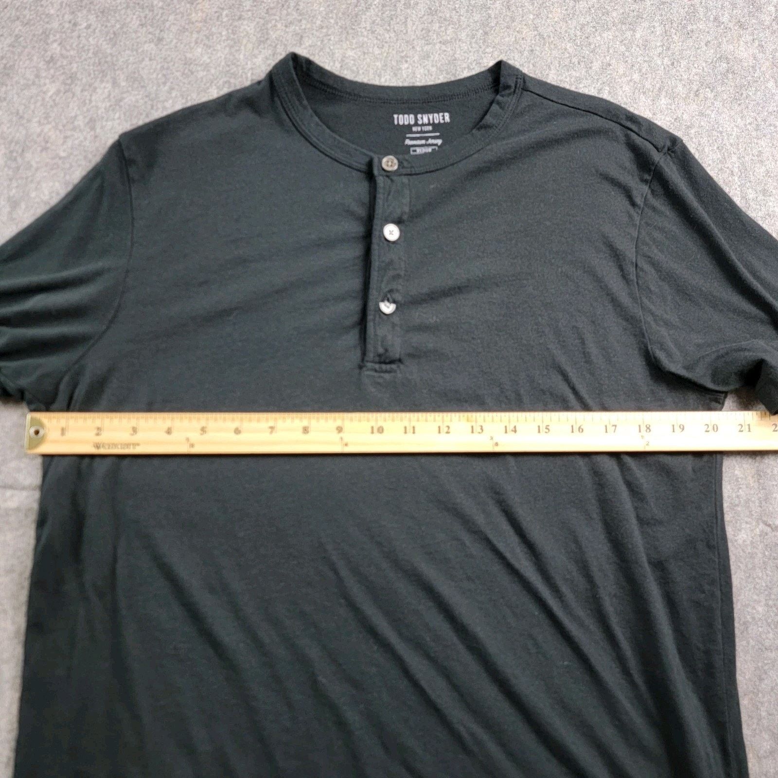 Todd Snyder Todd Snyder Premium Jersey Henley T-Shirt Short Sleeve *Read Size US M / EU 48-50 / 2 - 3 Thumbnail