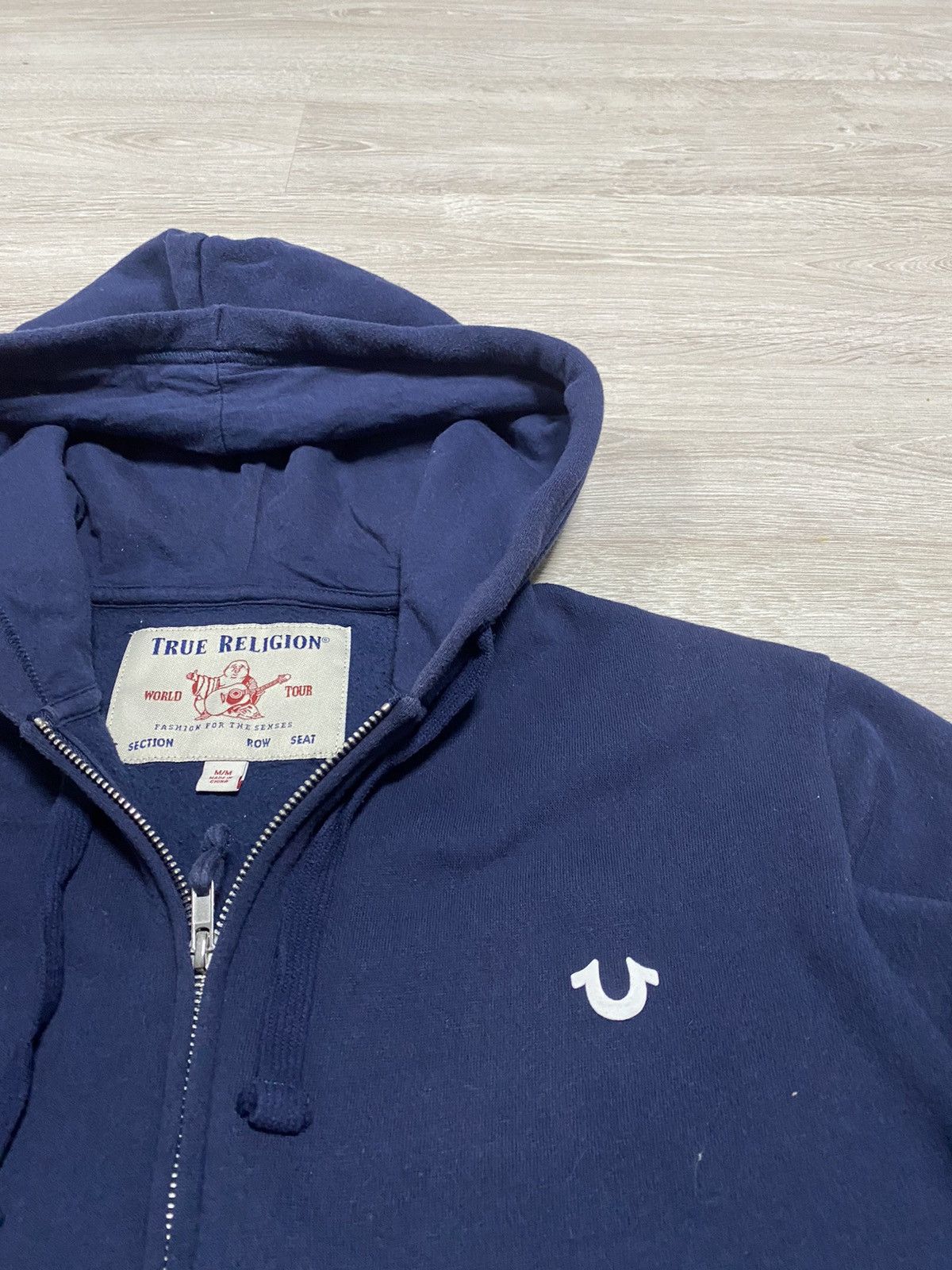 Japanese Brand Vintage True Religion Big logo back side zip hoodie size M Size US M / EU 48-50 / 2 - 6 Thumbnail