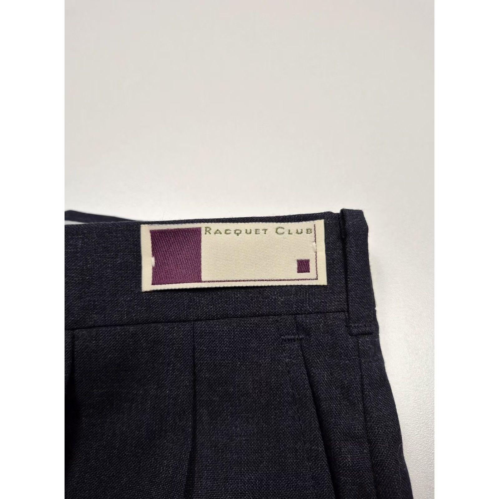 Vintage VINTAGE Racquet Club Mens Dress Pants Blue Wool 38x36 Pleated Straight Unhemmed NWT USA Size US 38 / EU 54 - 3 Thumbnail