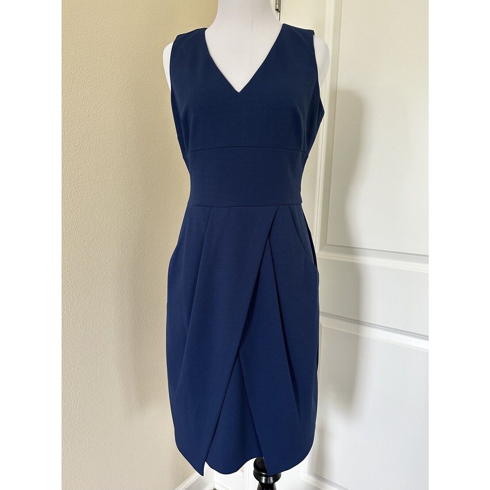Donna Morgan Business Cocktail Blue Tulip Dress Size 4 Donna Morgan Size S / US 4 / IT 40 - 4 Thumbnail