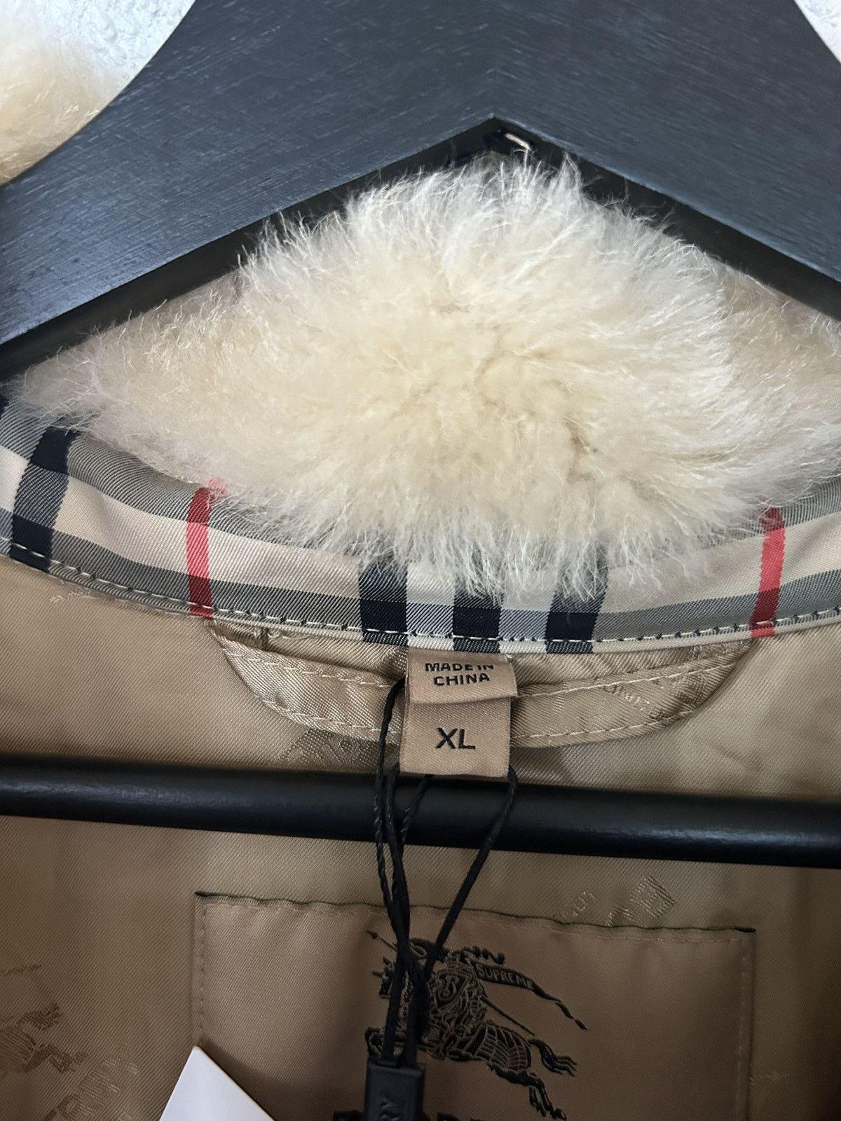 Burberry × Supreme NEW SUPREME x BURBERRY FUR PUFFER DOWN JACKET Size US XL / EU 56 / 4 - 8 Thumbnail