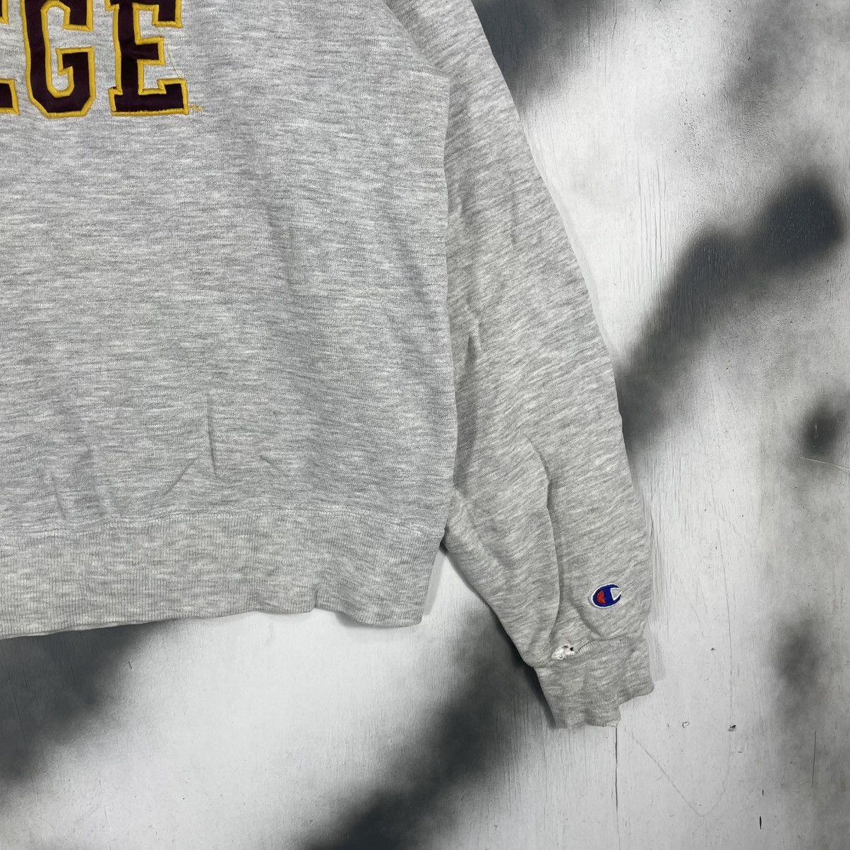 Champion × Vintage Vintage Boston College Distressed style Sweatshirt Size US L / EU 52-54 / 3 - 3 Thumbnail