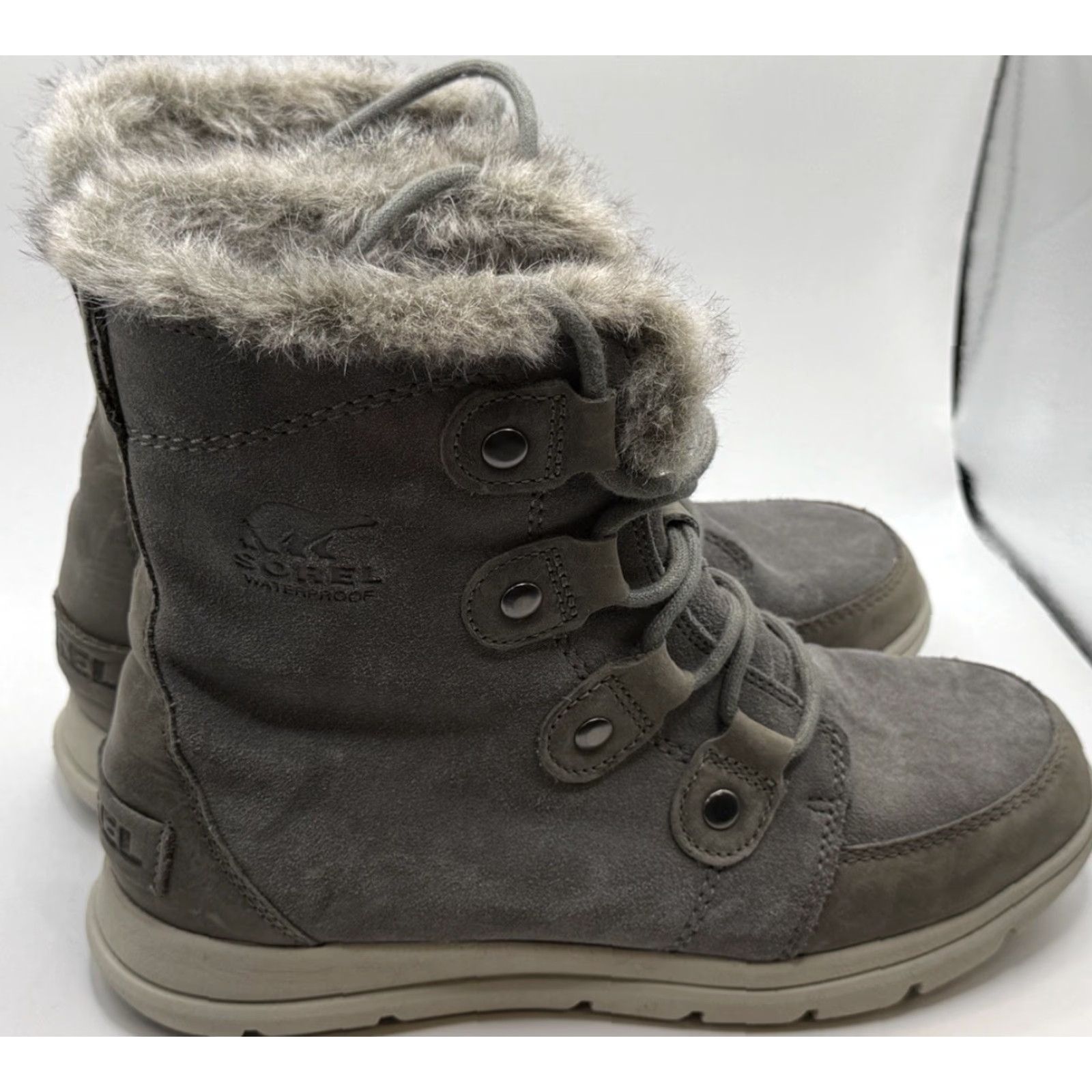 SOREL Sorel Women’s Waterproof Boot Explorer Joan Gray Size 8.5 Size US 7 / IT 37 - 3 Thumbnail