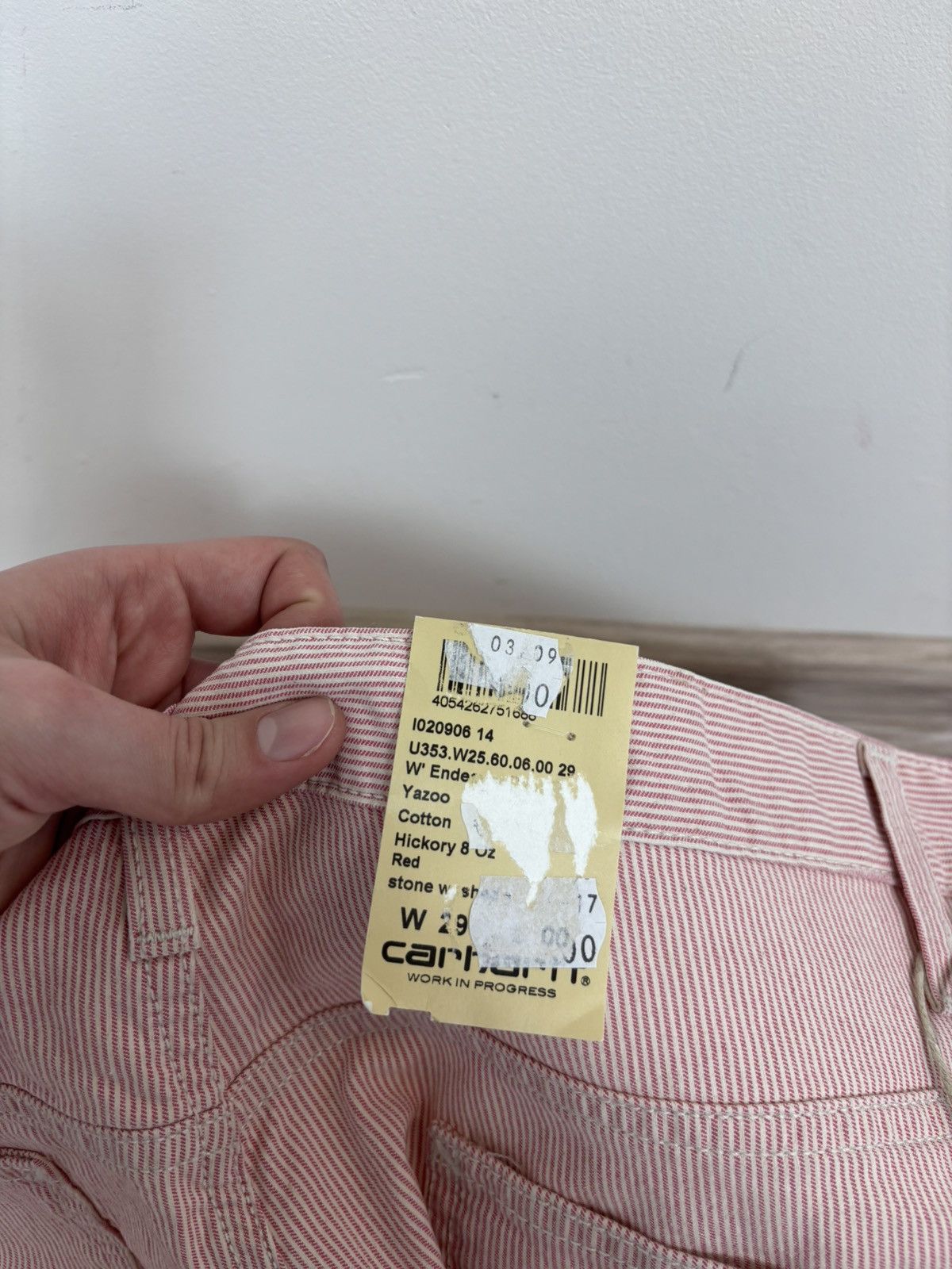 Carhartt Wip Carhartt WIP W’ Endeavor Pants NWT Carpenter Pink/White Size 29" - 16 Thumbnail