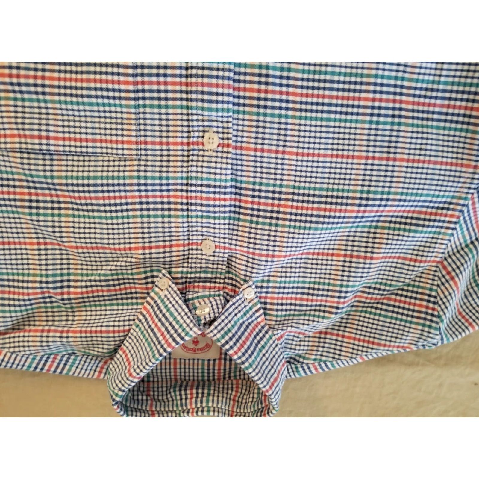 Brooks Brothers Brooks Brothers Dress Shirt S Small Blue Cotton Button Mens Regular Size 36R - 2 Thumbnail