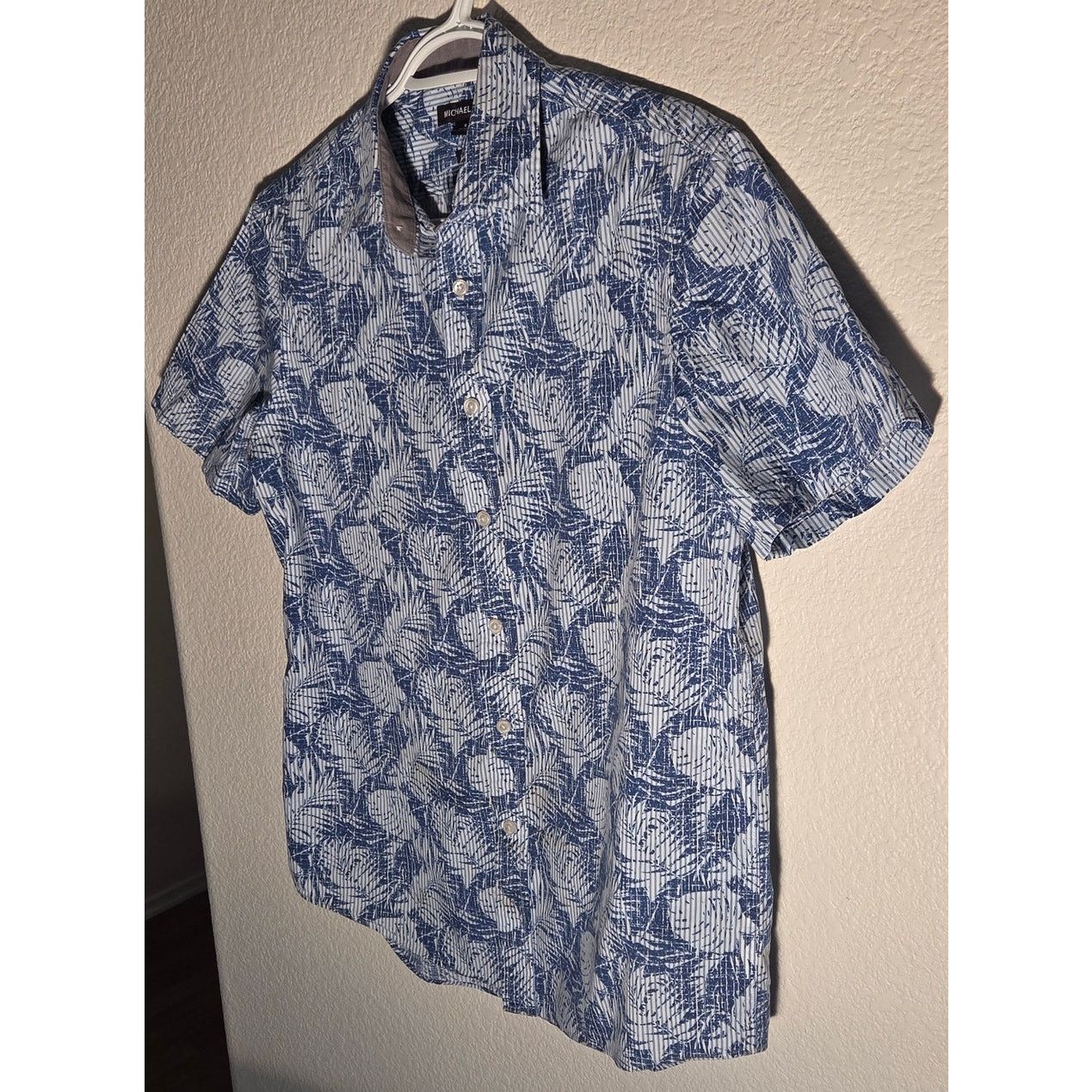 Michael Kors Michael Kors Floral Blue Button Down Shirt - Size Small Size US S / EU 44-46 / 1 - 4 Thumbnail