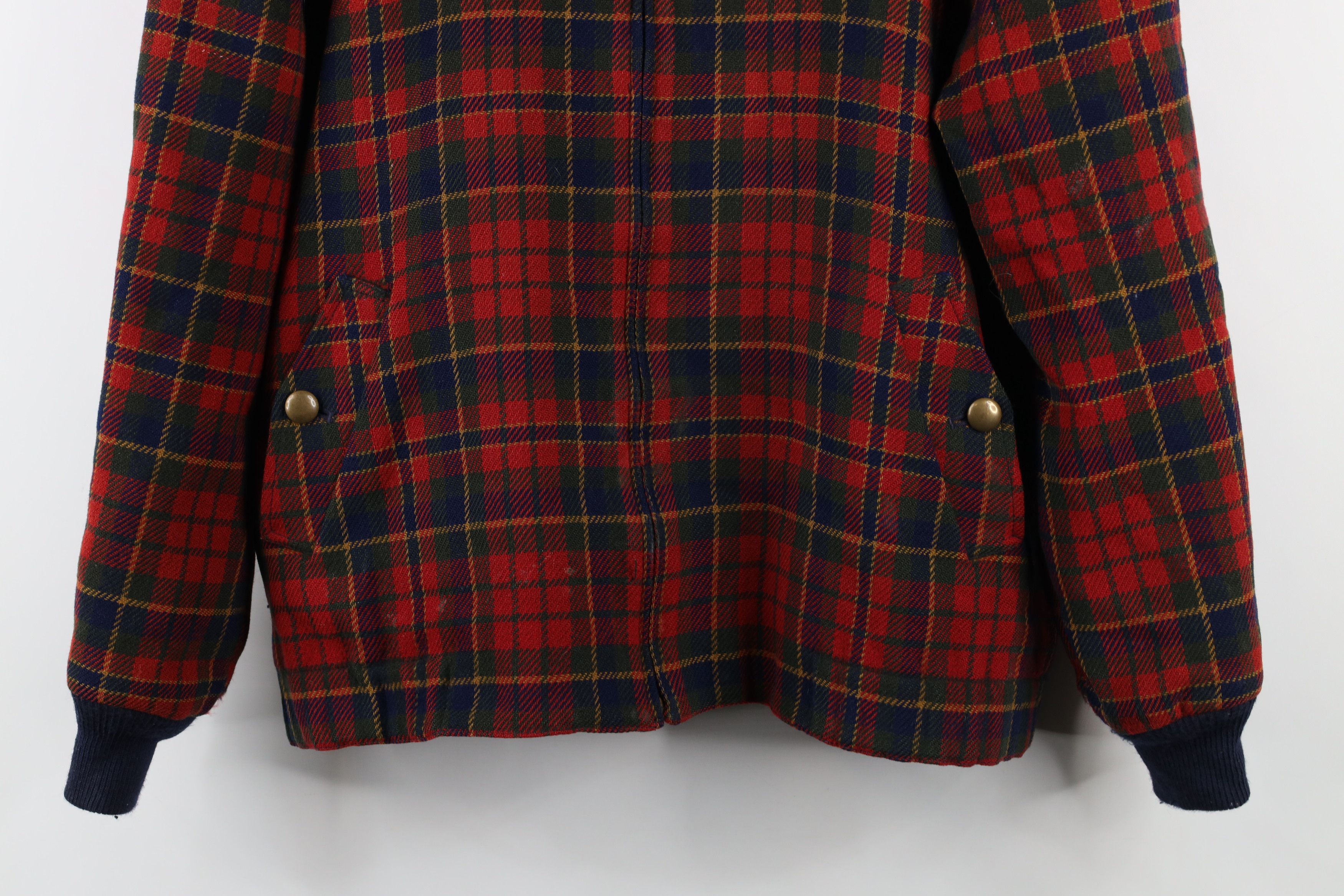 Pendleton × Vintage Vintage 90s Pendleton Cafe Racer Bomber Jacket Plaid USA Size L / US 10 / IT 46 - 3 Thumbnail