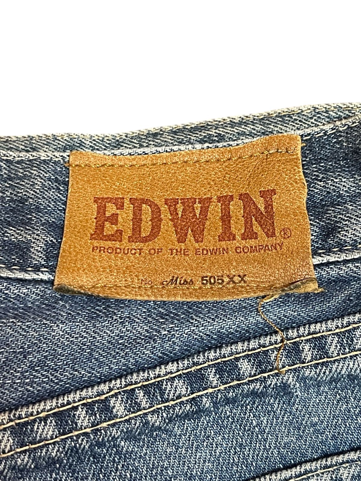 Vintage SELVEDGE💥 Vintage 00s Edwin 505 Blue Dirt Washed Denim Jeans Size US 31 - 12 Thumbnail