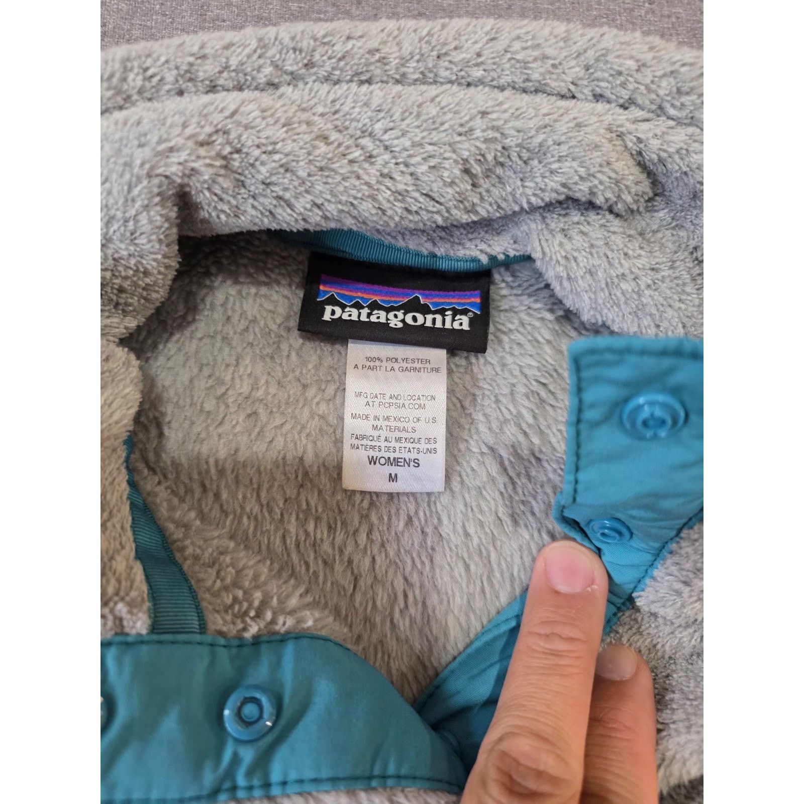 Patagonia Patagonia Jacket Womens M Gray Blue Polartec Re-Tool Snap Size M / US 6-8 / IT 42-44 - 5 Thumbnail