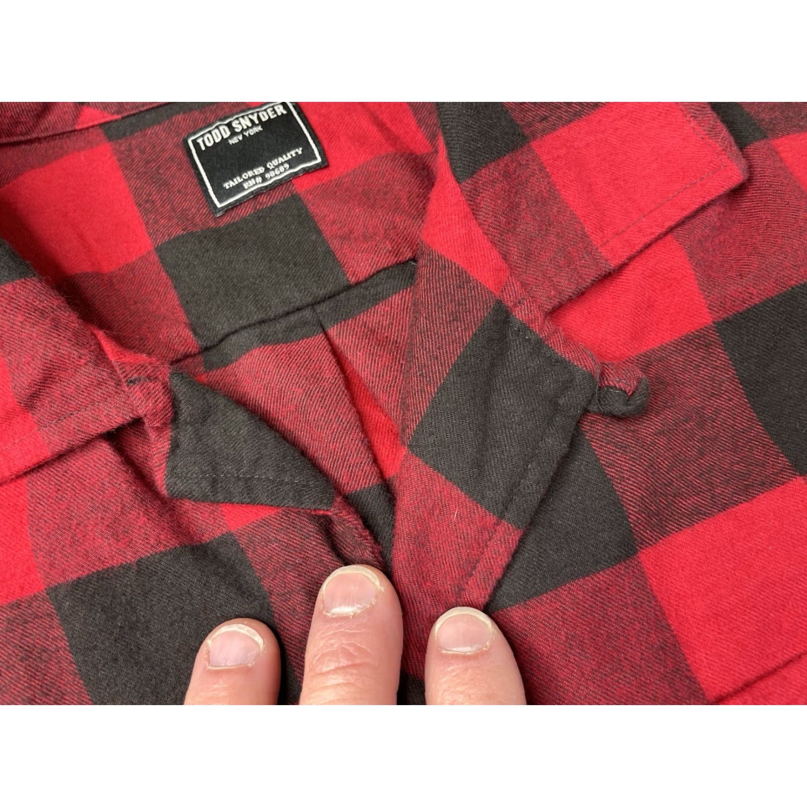 Todd Snyder Todd Snyder Shirt Men Medium Red Black Button Up Plaid Buffalo Check Collar Shirt Button-Down Pocketed Casual Regular Cotton Fashion Classics Size US M / EU 48-50 / 2 - 3 Thumbnail