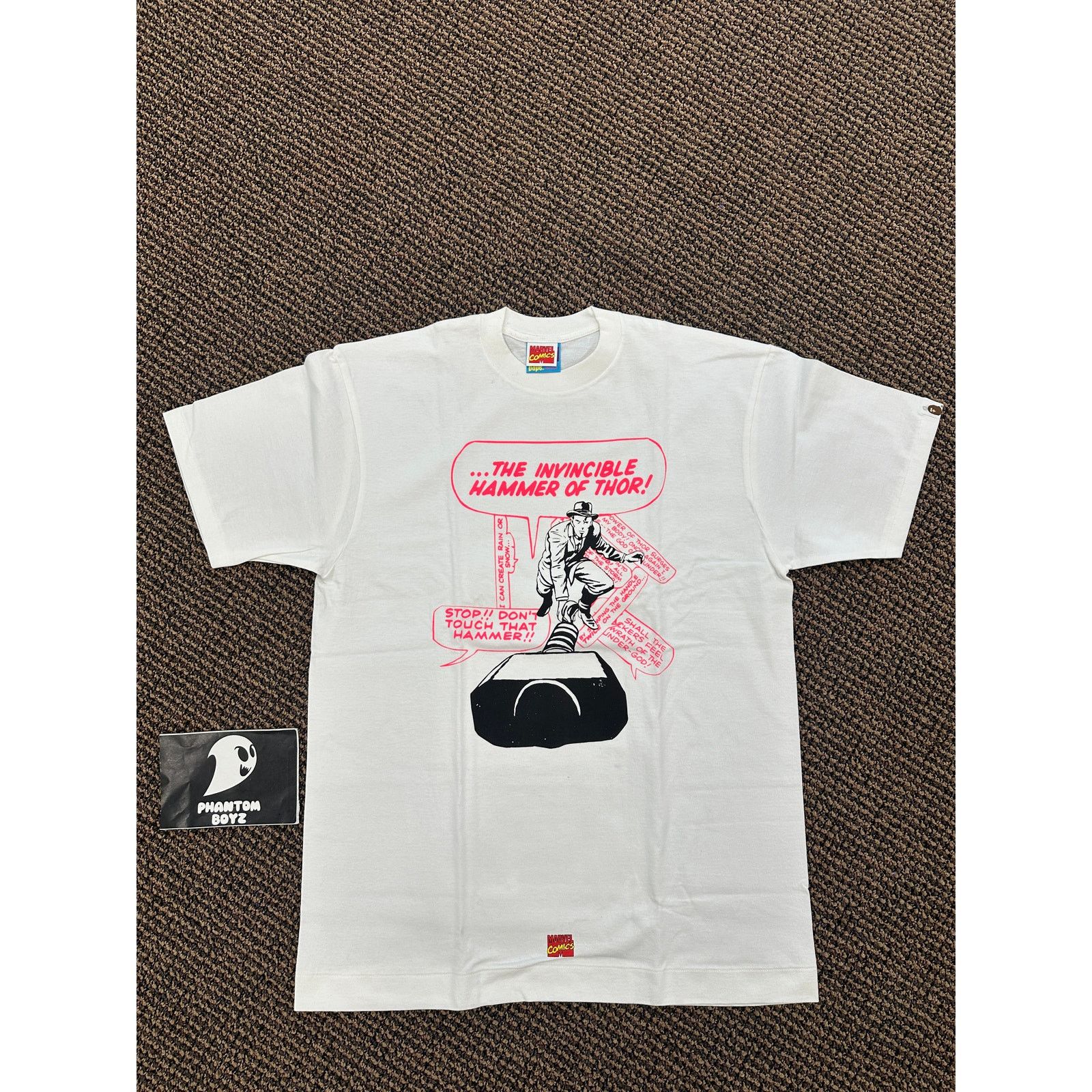 Bape Bape x Marvel 'Thor's Hammer' Tee~sizeL Size US L / EU 52-54 / 3 - 1 Thumbnail