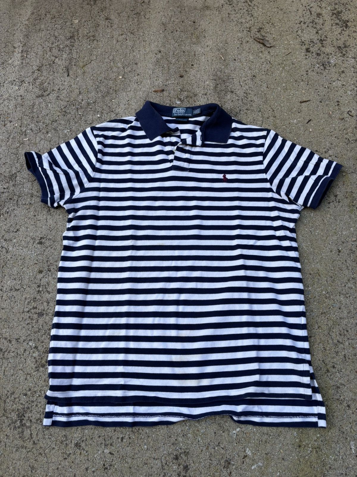 Polo Ralph Lauren Vintage Polo Ralph Lauren Striped Polo Shirt Size US L / EU 52-54 / 3 - 1 Thumbnail