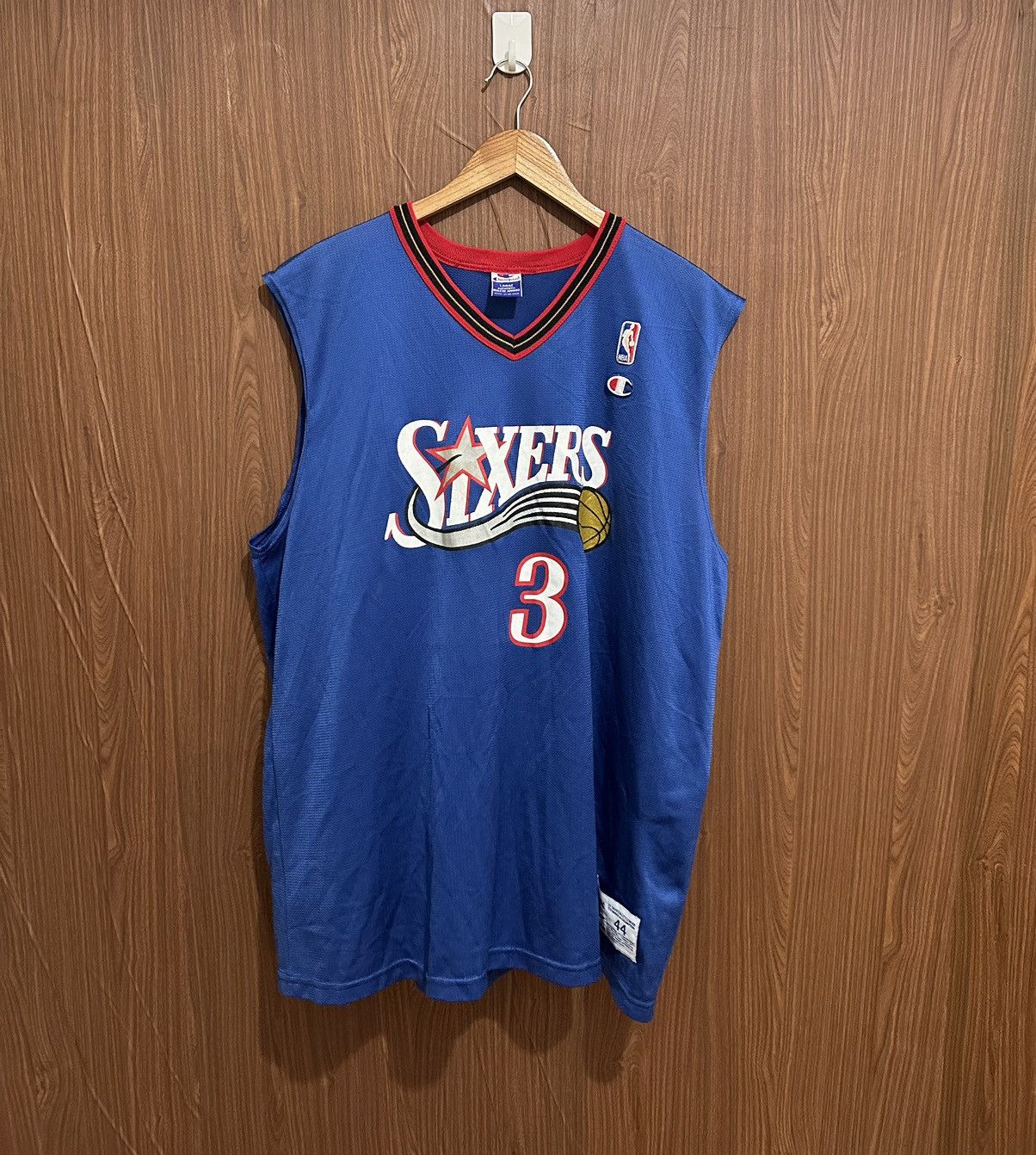 image of Champion Jersey Sixers "iverson" 3 in Blue, Men's (Size XL)