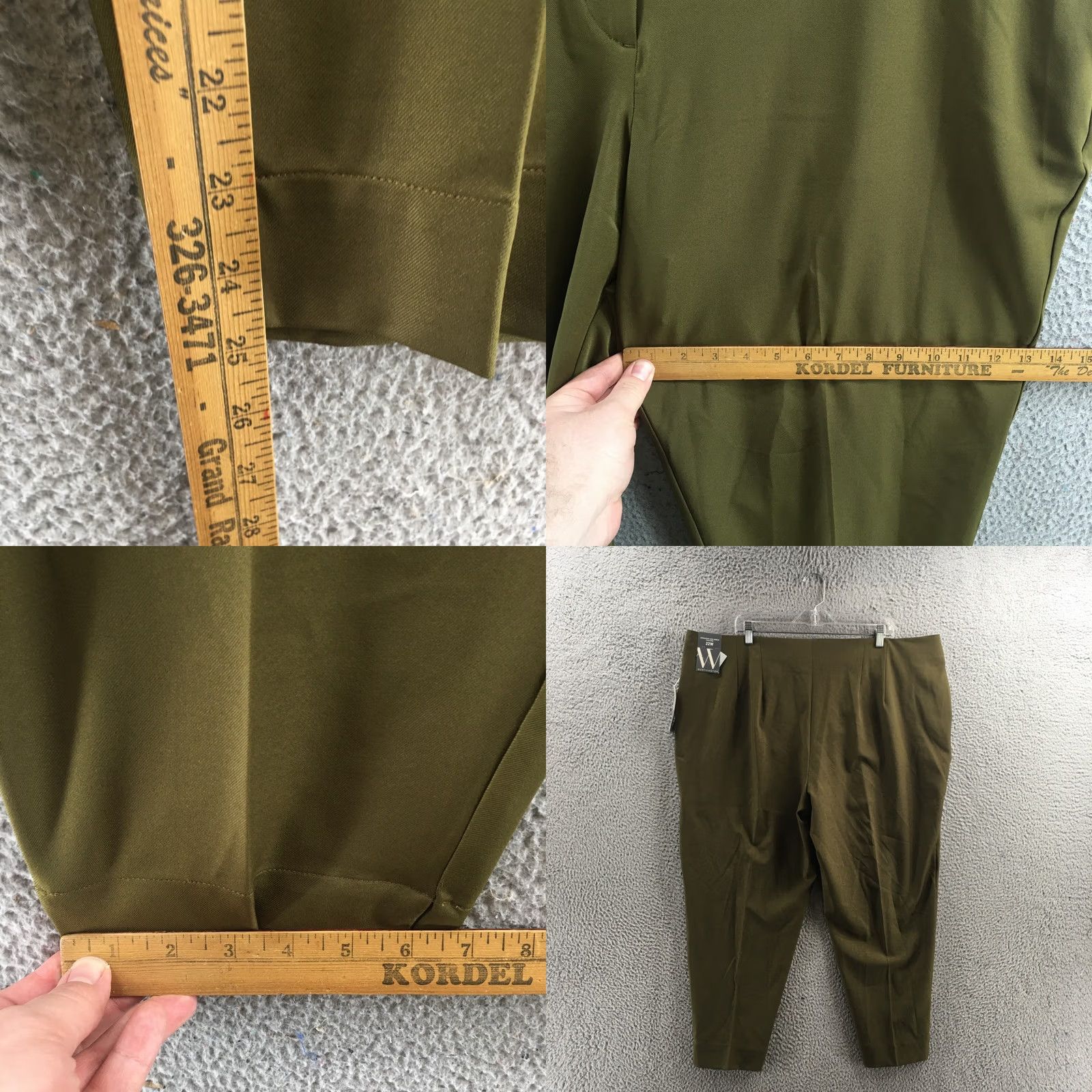 Worthington Worthington Jeans 22W Womens Ankle Pants Green Straight Zip Fly New Size 40" / US 18 - 8 Thumbnail