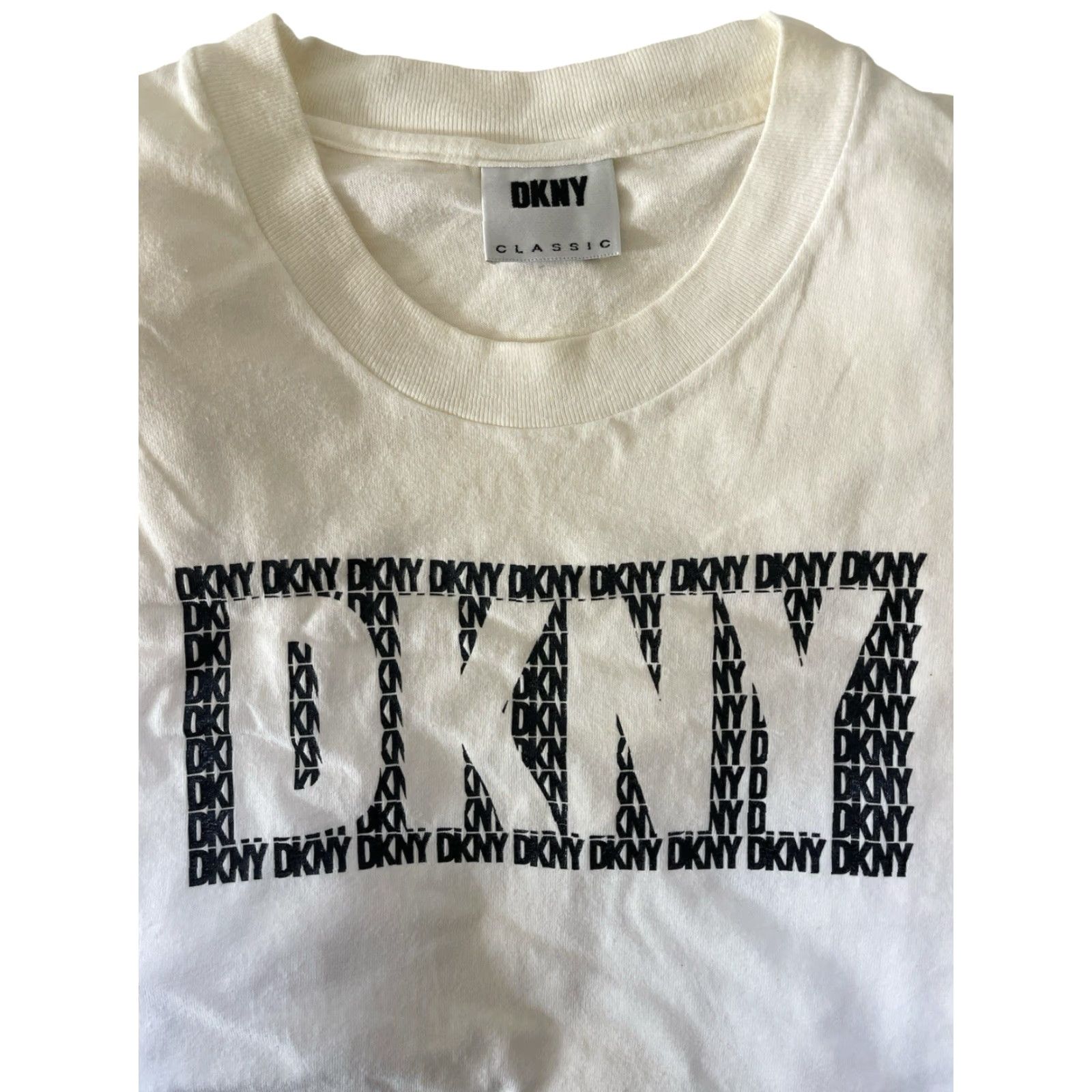 DKNY VINTAGE DKNY Shirt Mens 90s White White 90s Graphic Tee T-Shirt L OSFM GUC Mens Size US L / EU 52-54 / 3 - 2 Thumbnail