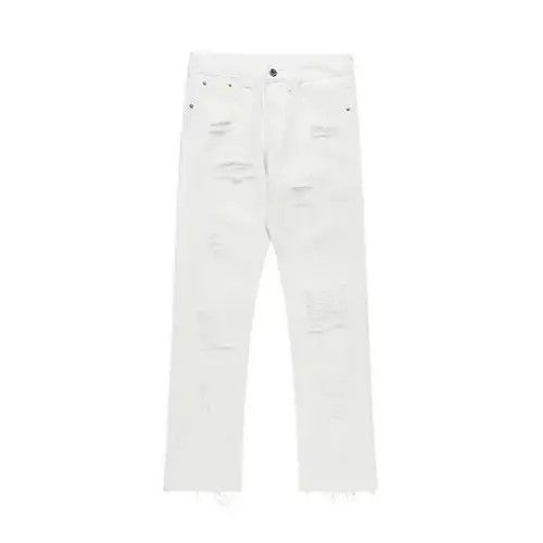 Japanese Brand grunge skate ripped flared damaged jeans Size US 30 / EU 46 - 4 Thumbnail