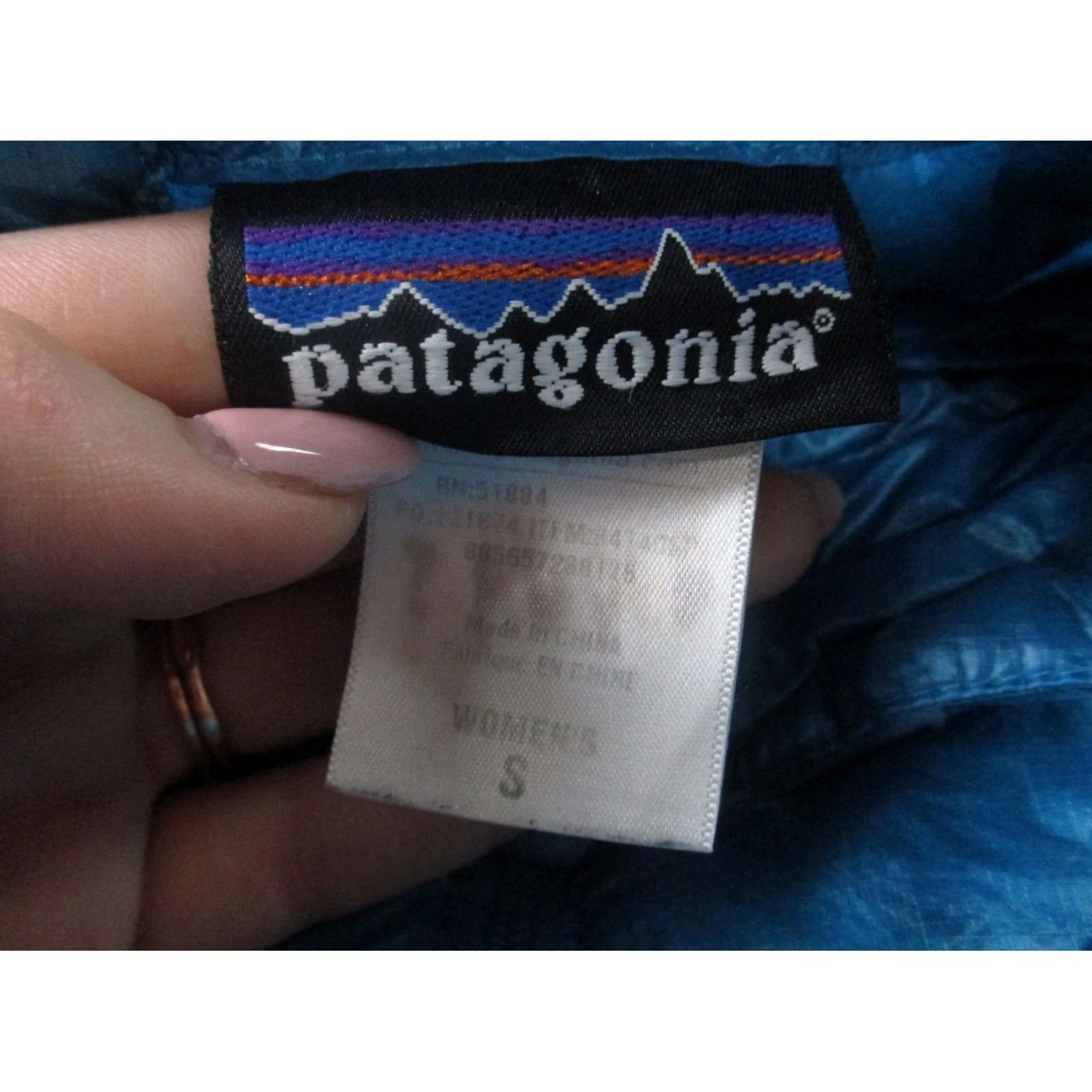 Patagonia Patagonia Jacket Womens S Puffer Down Quilted Ultralight Zig Zag 84740 Blue Nylon Down Insulated Windproof Size S / US 4 / IT 40 - 6 Thumbnail