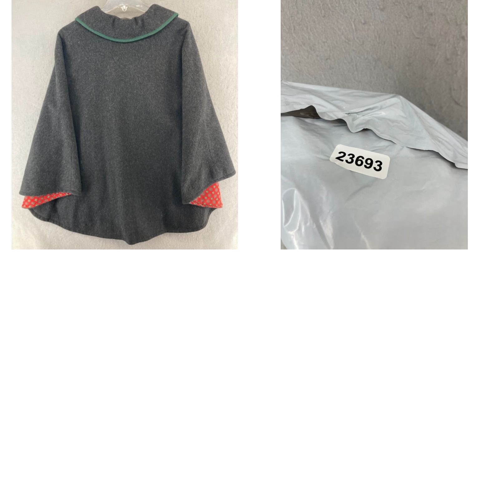 Vintage VINTAGE Unbranded Wool Cape 30 Gray Lined Casual 80s 90s Womens Size 4XL / US 24-26 - 8 Thumbnail