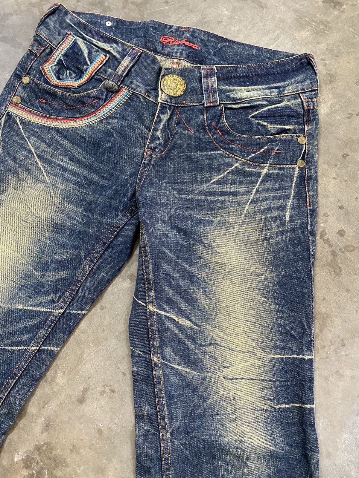 Hysteric Glamour Flare Jeans Japanese Riobera Mud Rusty Denim @301 Size US 31 - 10 Thumbnail