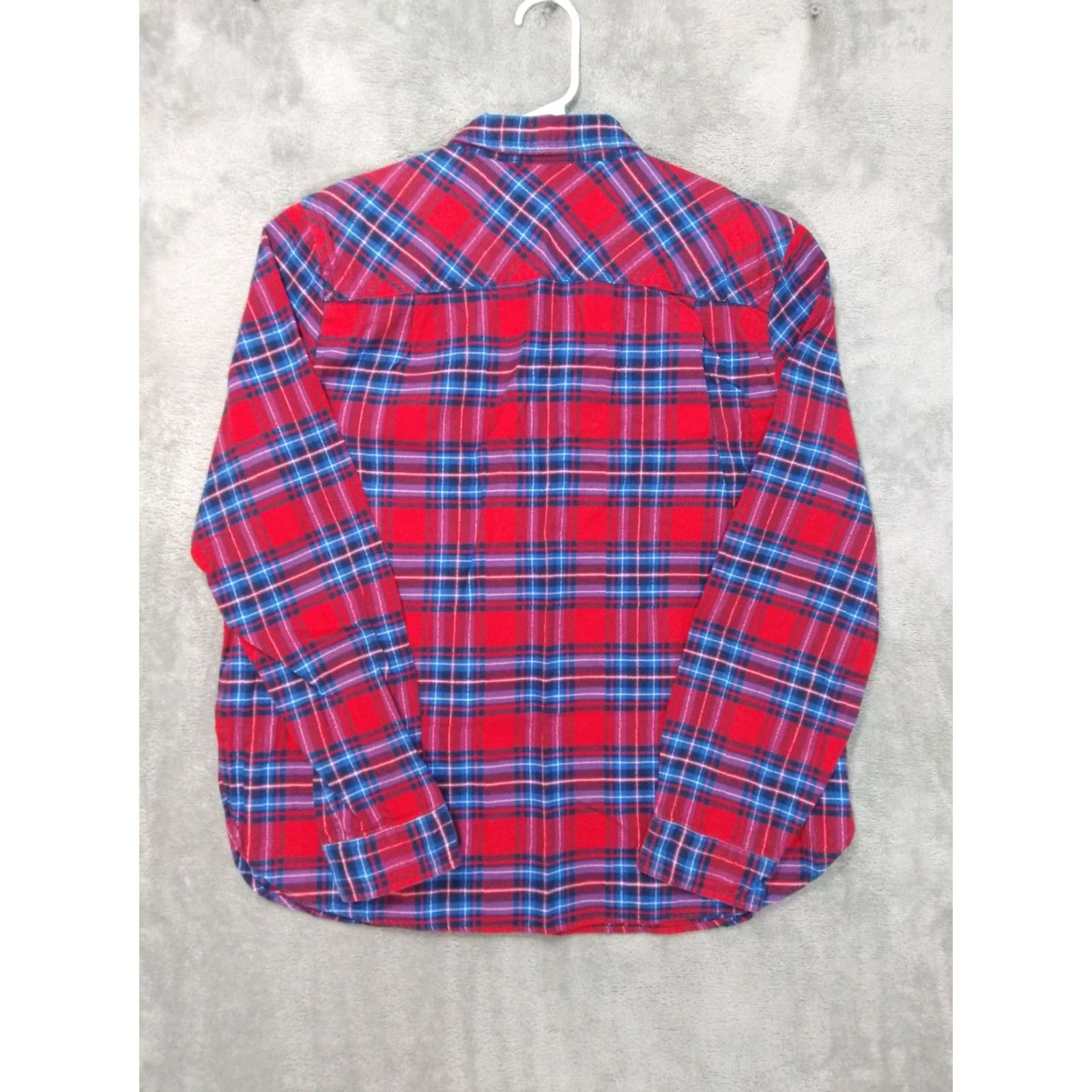 J.Crew J.CREW Mens Large Red Plaid Flannel 1/2 Zip Pullover Shirt Cotton Casual Size US L / EU 52-54 / 3 - 2 Thumbnail