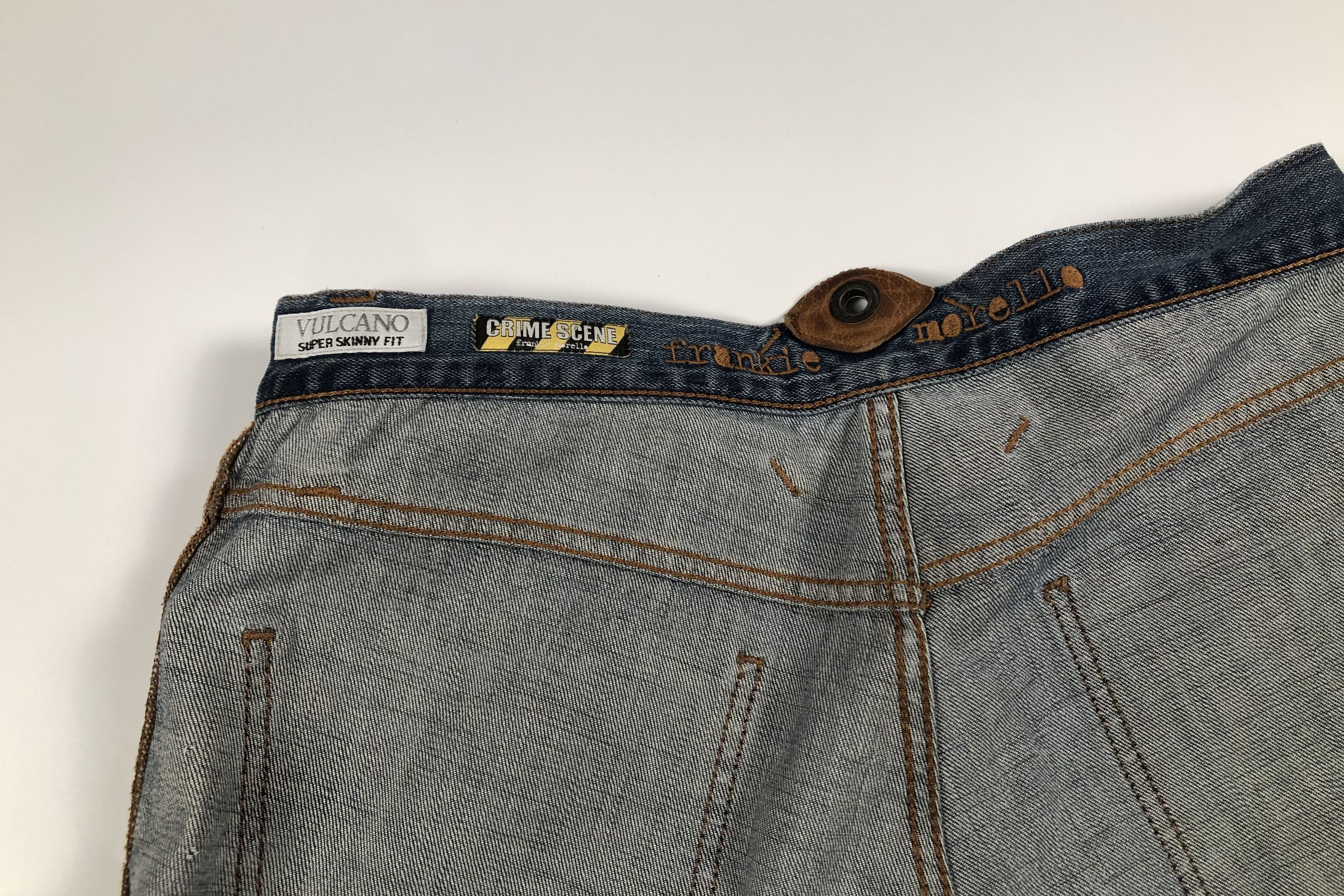 Frankie Morello Frankie Morello Leather Patches Vulcano Super Skinny Jeans Size US 32 / EU 48 - 9 Thumbnail
