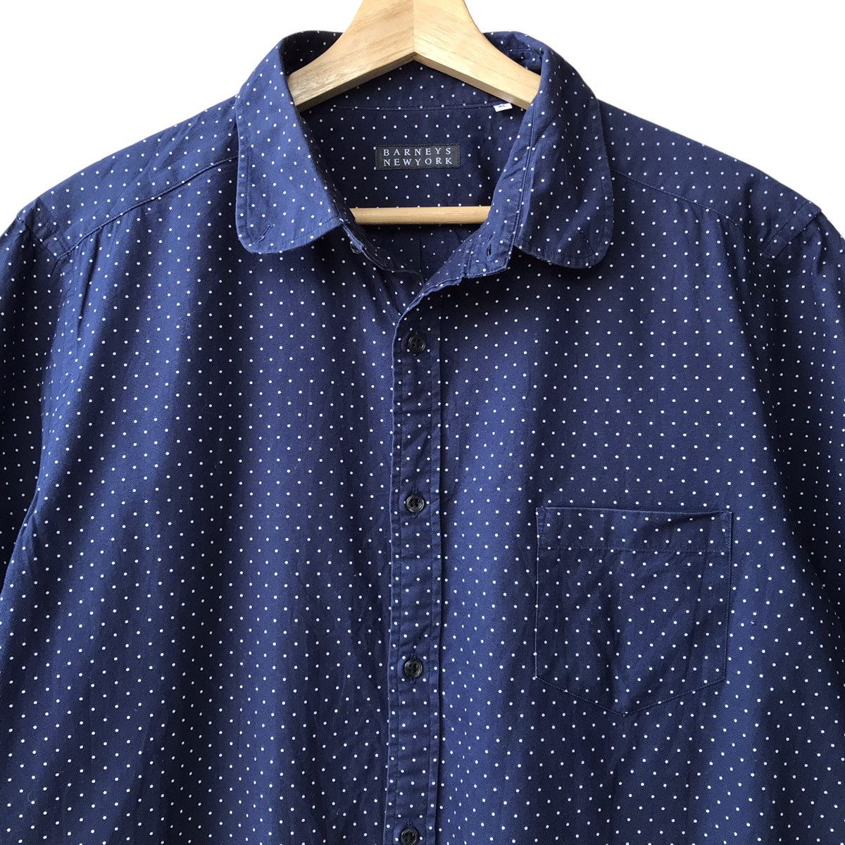 Barneys New York × Indigo Barneys New York Japanese Wabash Dot Indigo Shirt Size US XL / EU 56 / 4 - 3 Thumbnail