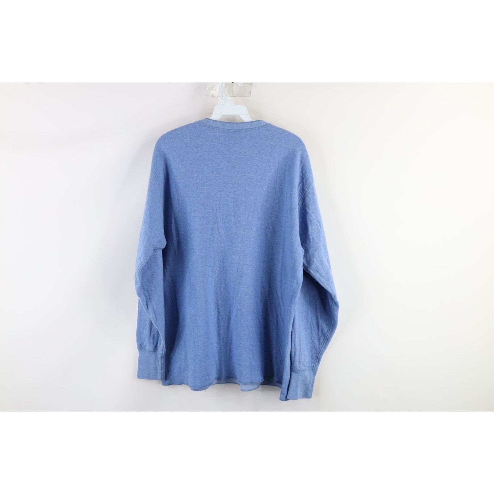 L.L. Bean × Vintage Vintage 90s LL Bean Rivers Driver Henley T-Shirt Blue USA Size US L / EU 52-54 / 3 - 7 Thumbnail