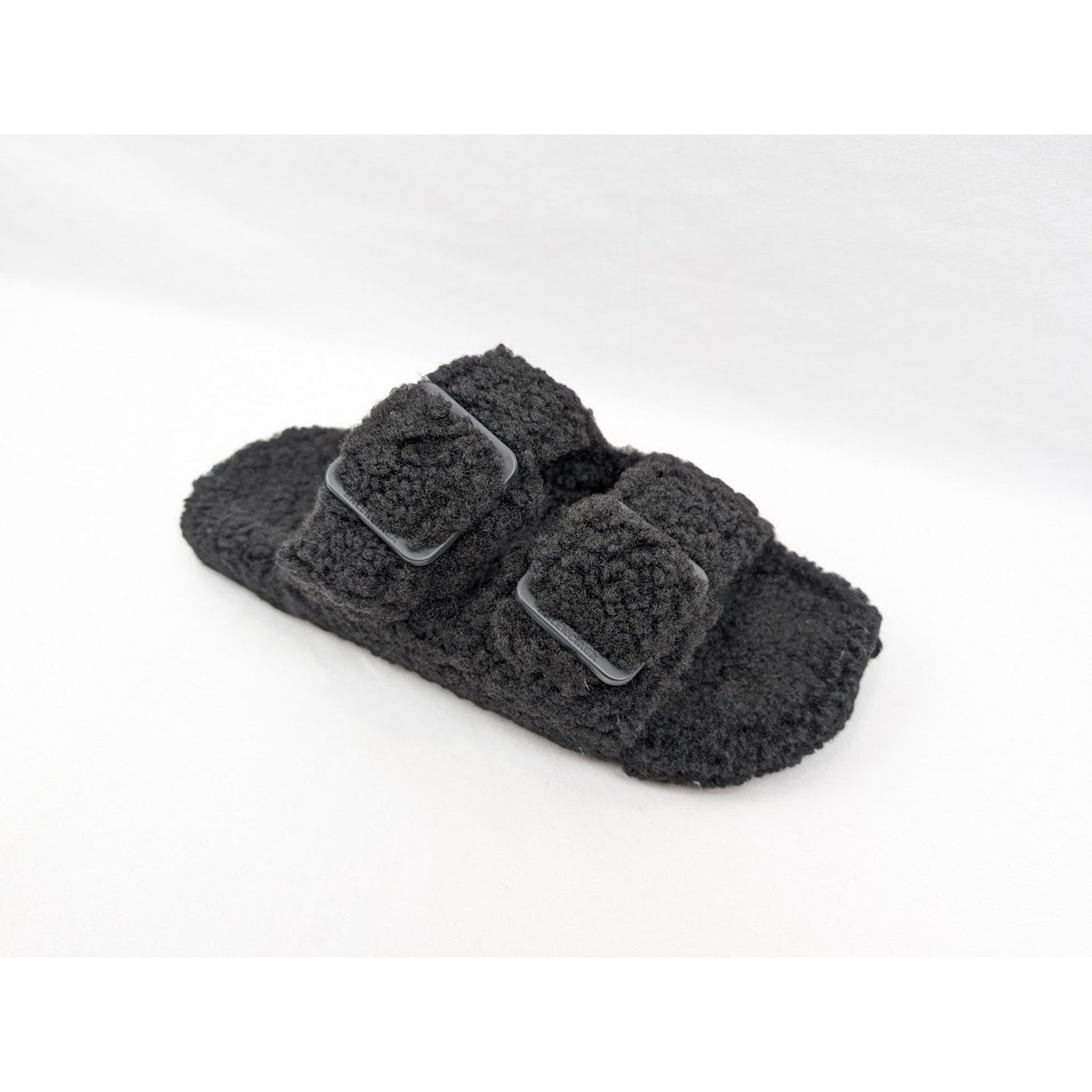 Balenciaga o1rshd1 Furry Shearling Mallorca Sandals in Black Size US 9 / EU 42 - 2 Thumbnail