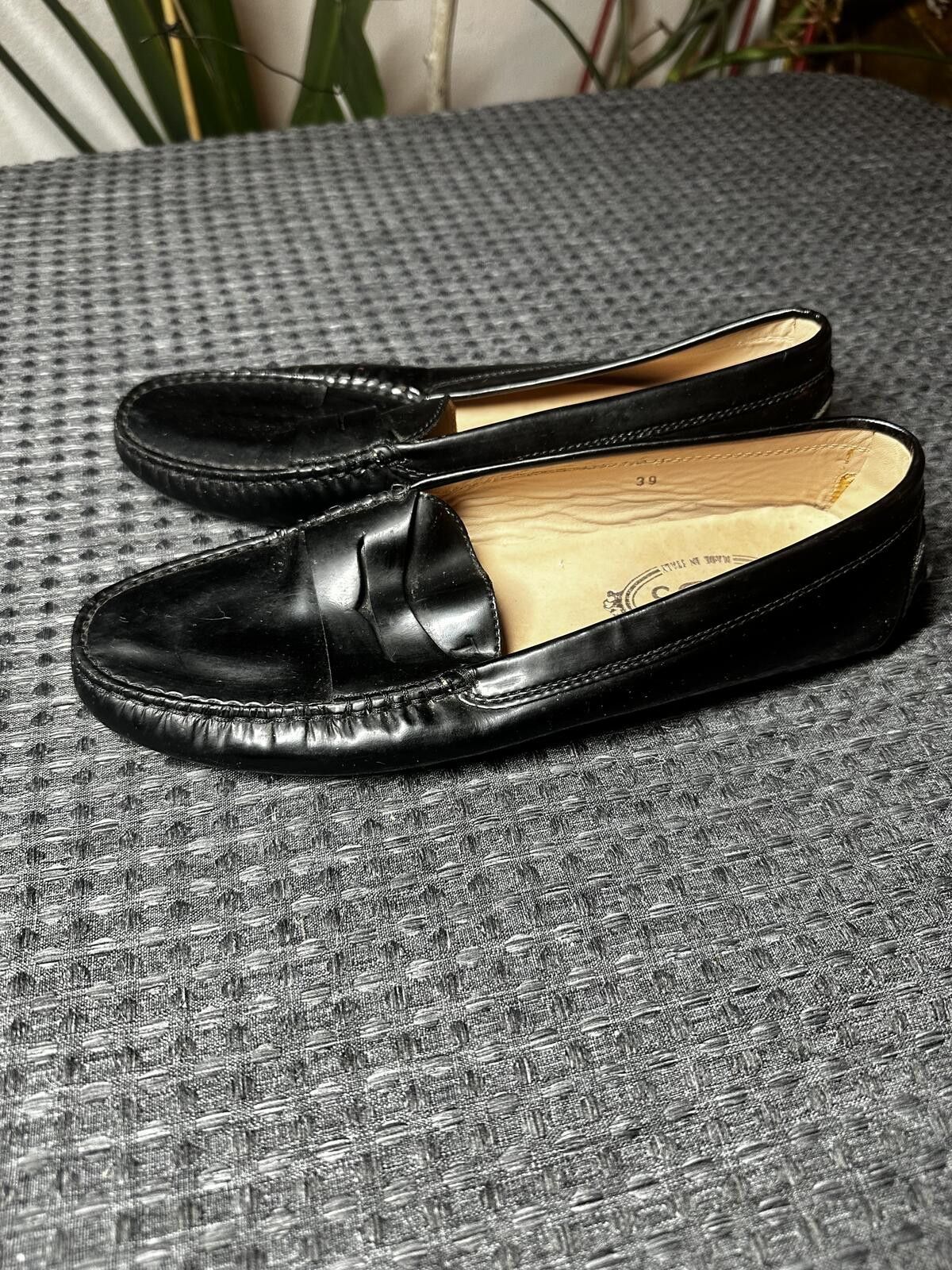 Tod's Tod's Black Leather Penny Loafers Size US 8 / EU 41 - 3 Thumbnail