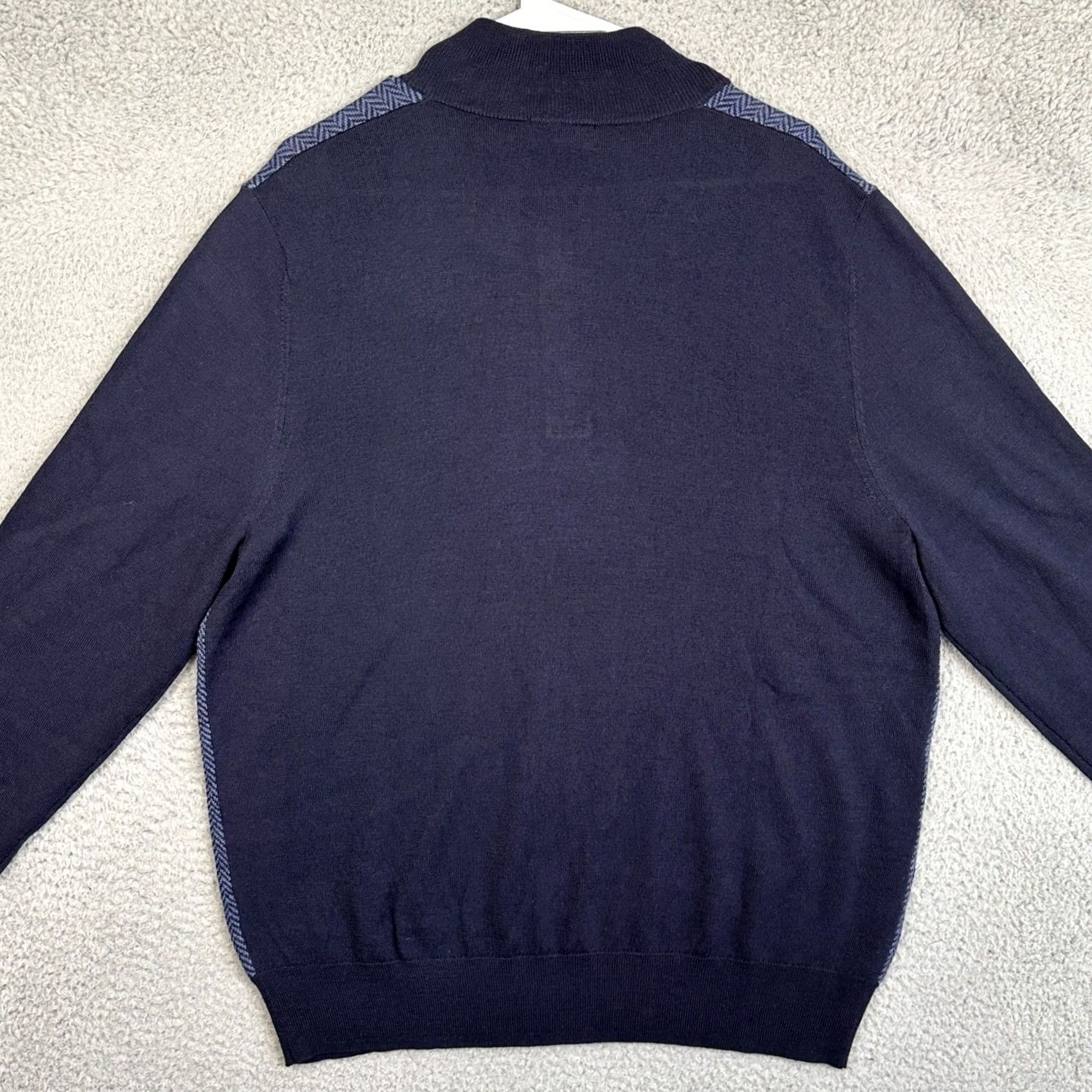 Brooks Brothers VINTAGE does not apply here. Brooks Brothers Merino Wool Blend Sweater Mens XL Navy Blue Knit Herringbone Size US XL / EU 56 / 4 - 2 Thumbnail