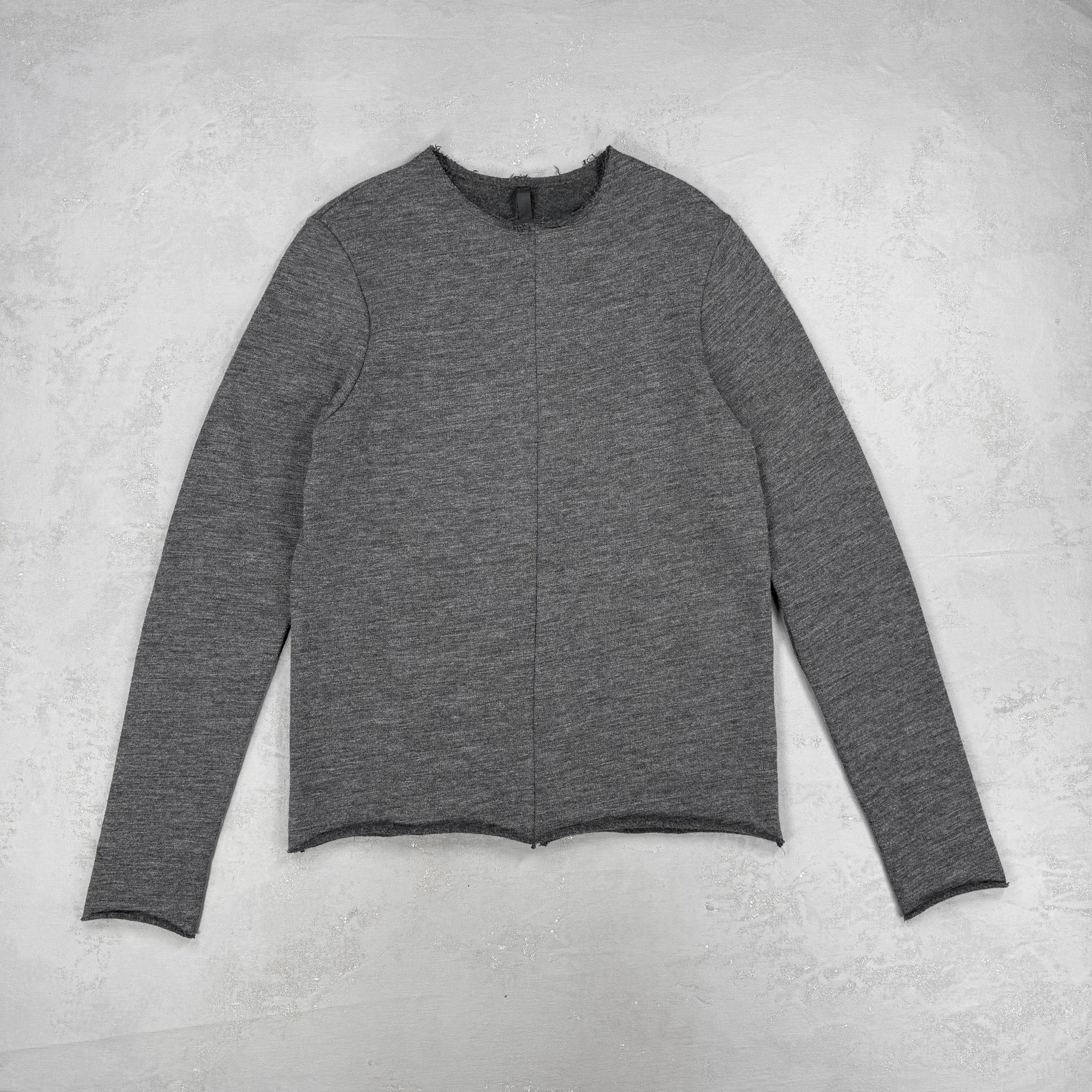 Poème Bohémien SW-01 Wool Blend Sweat Shirt w/ Raw Edges