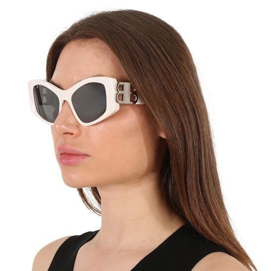 Balenciaga NEW BALENCIAGA BB0287S 006 SUNGLASSES WHITE CAT EYE WOMEN Size ONE SIZE - 2 Thumbnail