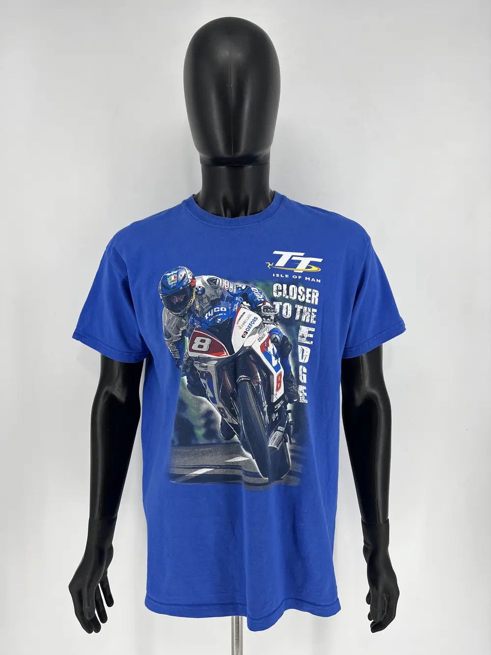 Vintage Vintage Y2K Isle of Man TT Moto Racing Tee Racer Honda Moto Size US XL / EU 56 / 4 - 10 Thumbnail