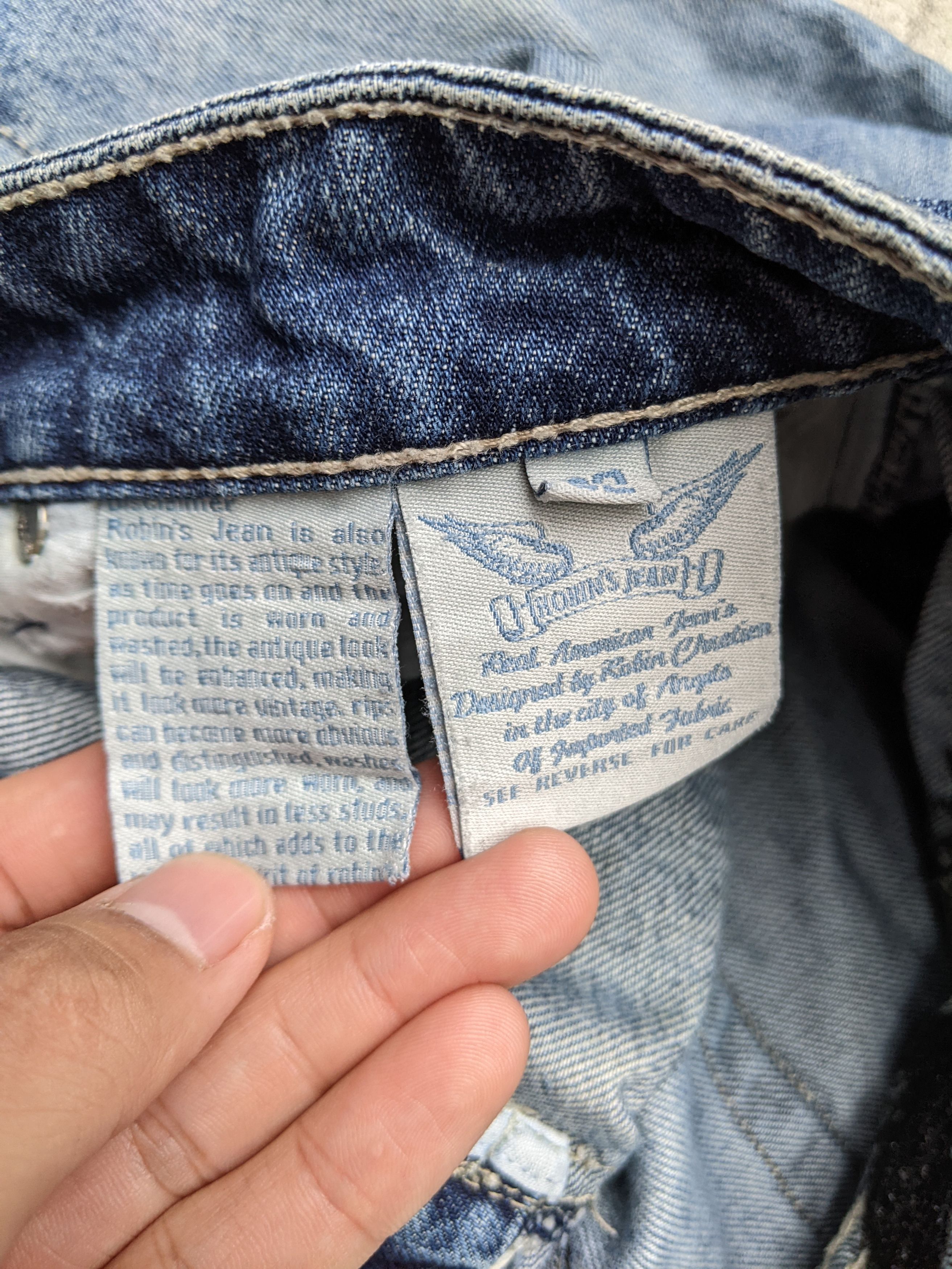 Robins Jeans Robins Jeans Studded Washed Size US 32 / EU 48 - 8 Thumbnail