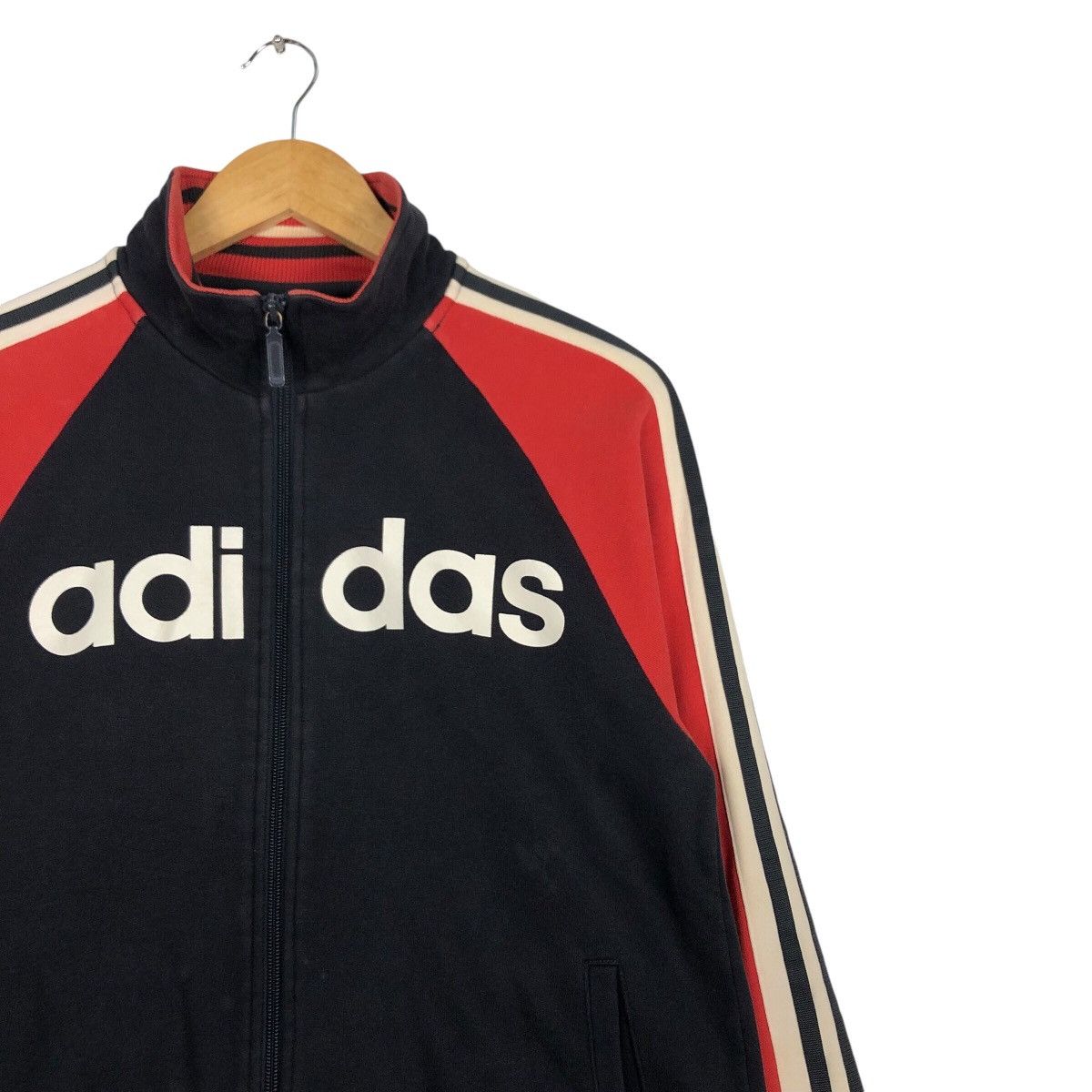 Adidas Adidas Vintage Three Stripe Sweater Jacket 90s Streetwear Size US S / EU 44-46 / 1 - 5 Thumbnail