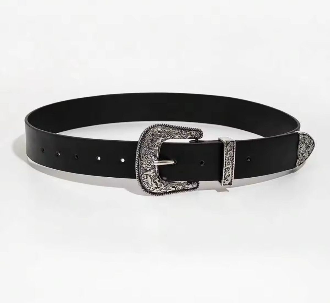 Japanese Brand × Vintage Y2k Retro punk 3.5cm solid western buckle belt 125cm Size ONE SIZE - 2 Thumbnail