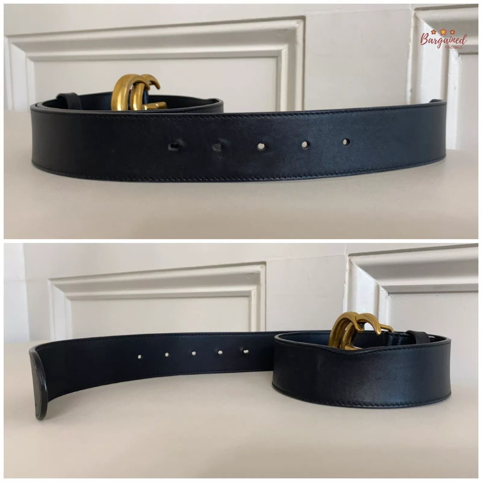 Gucci Gucci Smooth Calfskin Leather Gold Double G Buckle Belt Size ONE SIZE - 7 Thumbnail