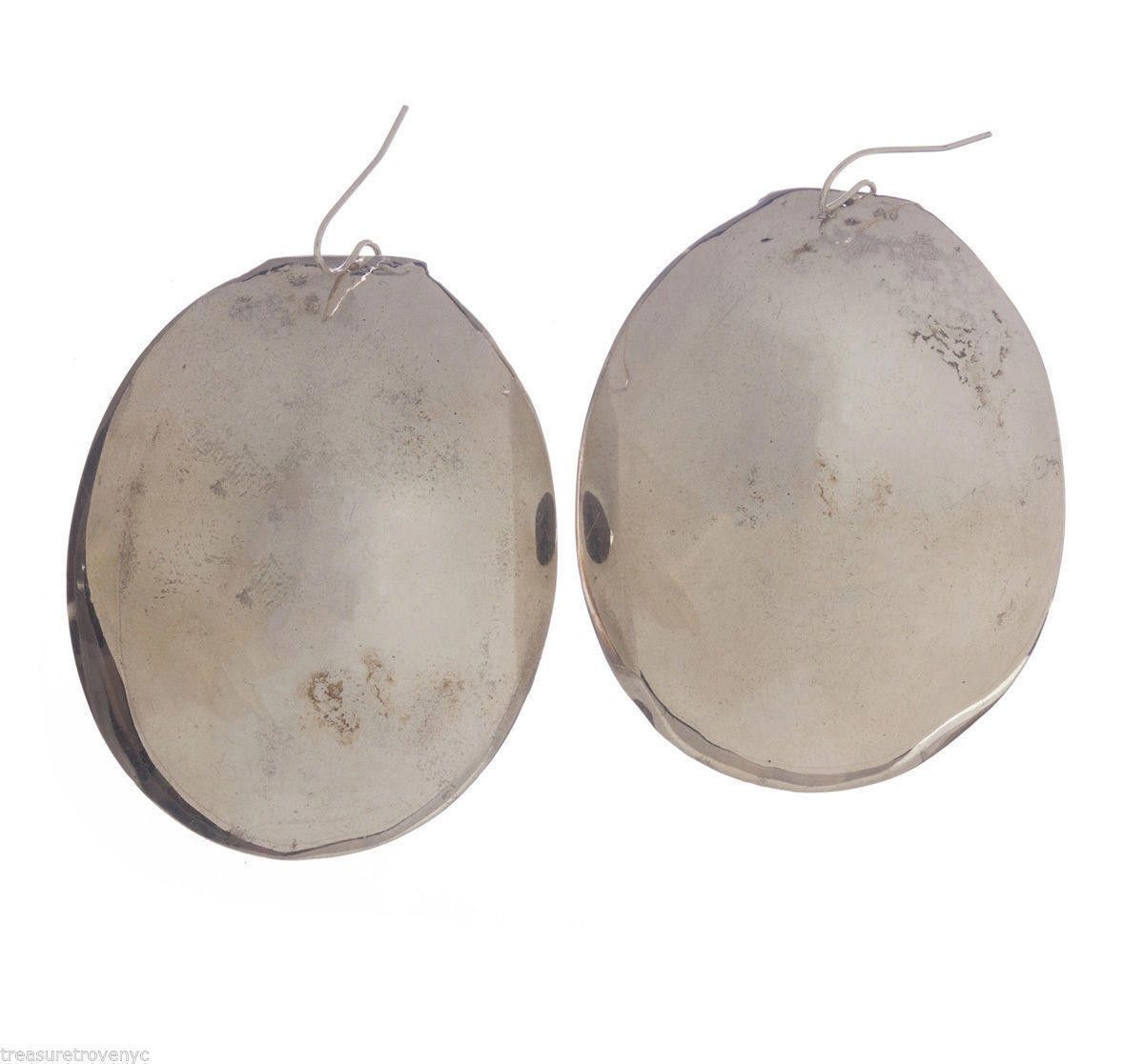 Designer Sterling Silver Plated Brass Soup Spoon Earring Alberto Juan Size ONE SIZE - 1 Thumbnail