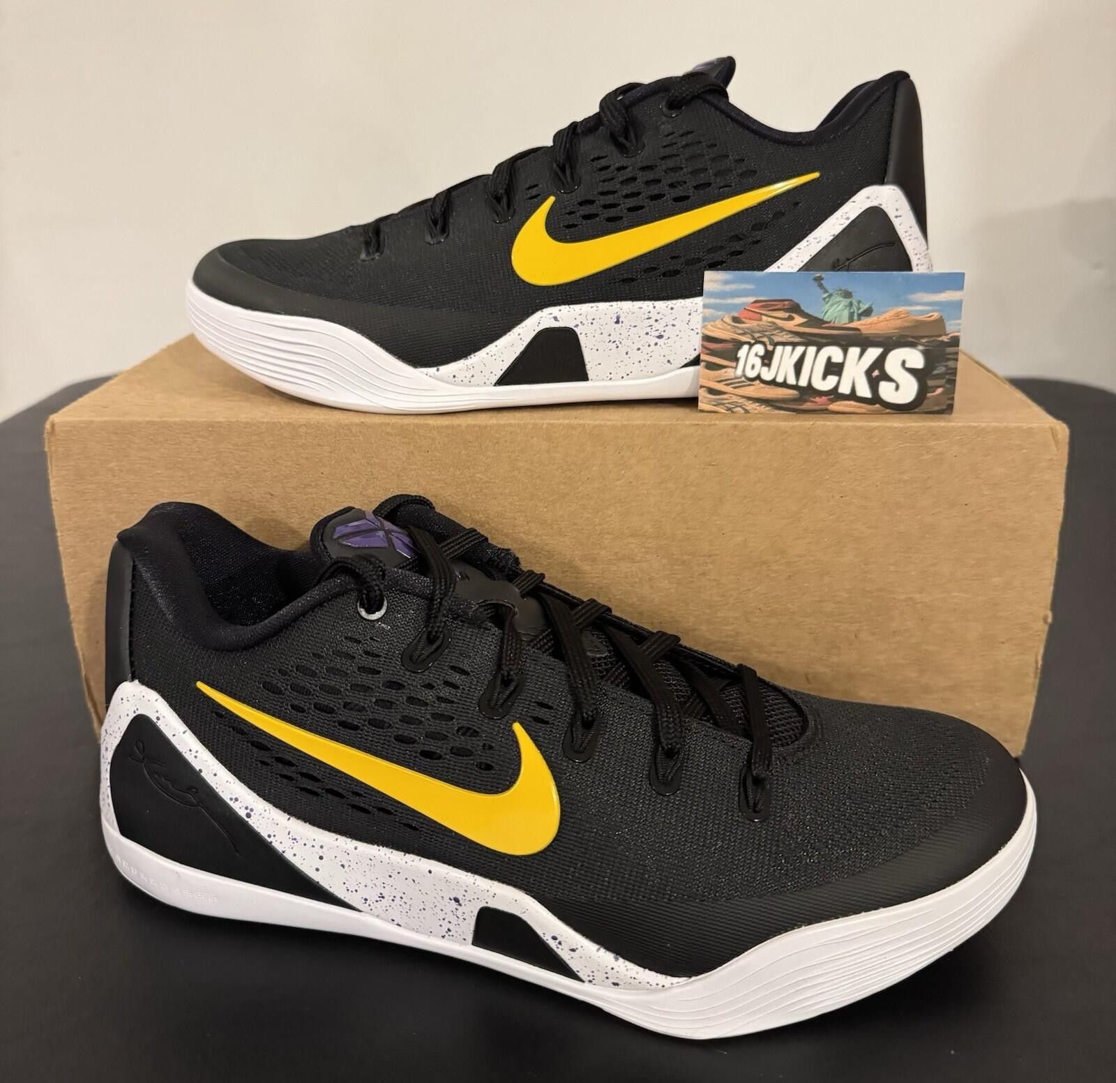 Nike Nike Kobe 9 Elite Low EM Protro Black/University Gold Size US 9 / EU 42 - 1 Thumbnail
