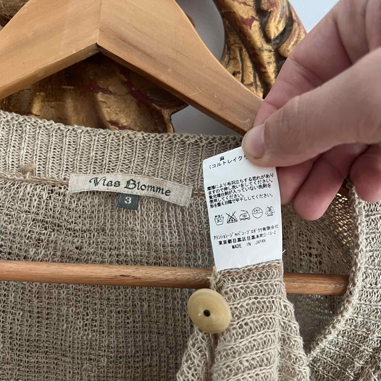 Japanese Brand × Vlas Blomme Vlas Blomme Kortrijk Cardigan Sz 3 Size US XL / EU 56 / 4 - 5 Thumbnail