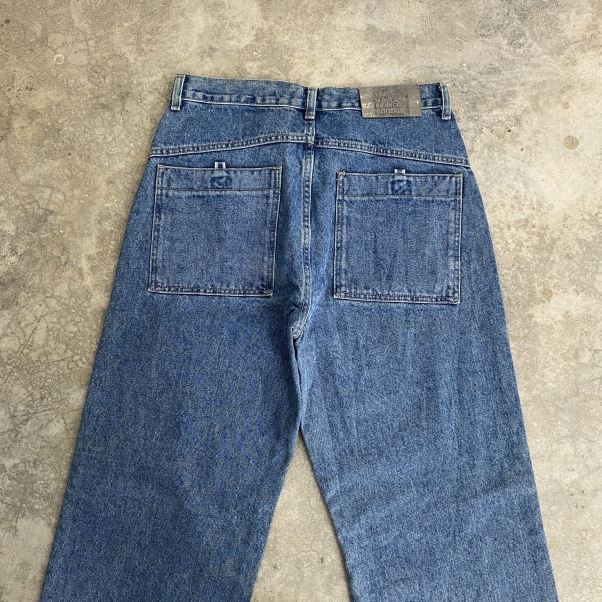 Marithe + Francois Girbaud 2000’s MFG Stonewashed Blue Baggy Denim Wide Vintage Jeans Size US 32 / EU 48 - 10 Thumbnail