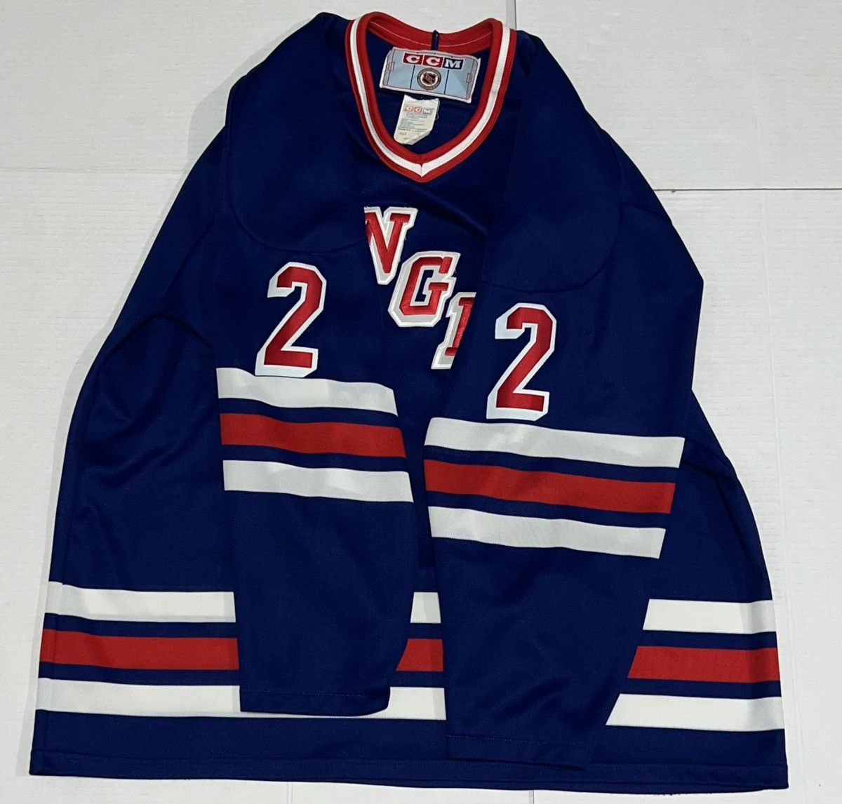 Ccm Vintage New York Rangers Brian Leetch Jersey Ccm 90s Xl Size US XL / EU 56 / 4 - 3 Thumbnail
