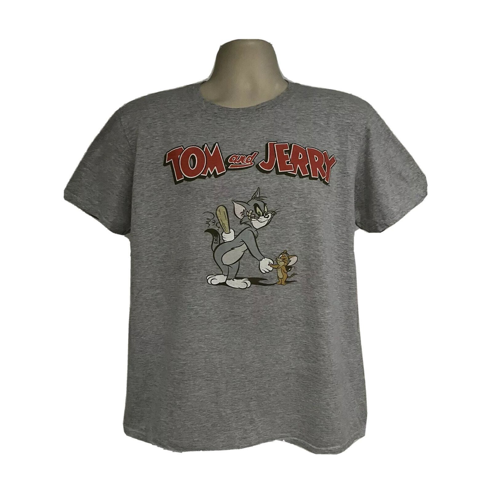 Other Tom & Jerry Gray Graphic T-Shirt Large TV Cartoon Cat Mouse Size US L / EU 52-54 / 3 - 1 Thumbnail