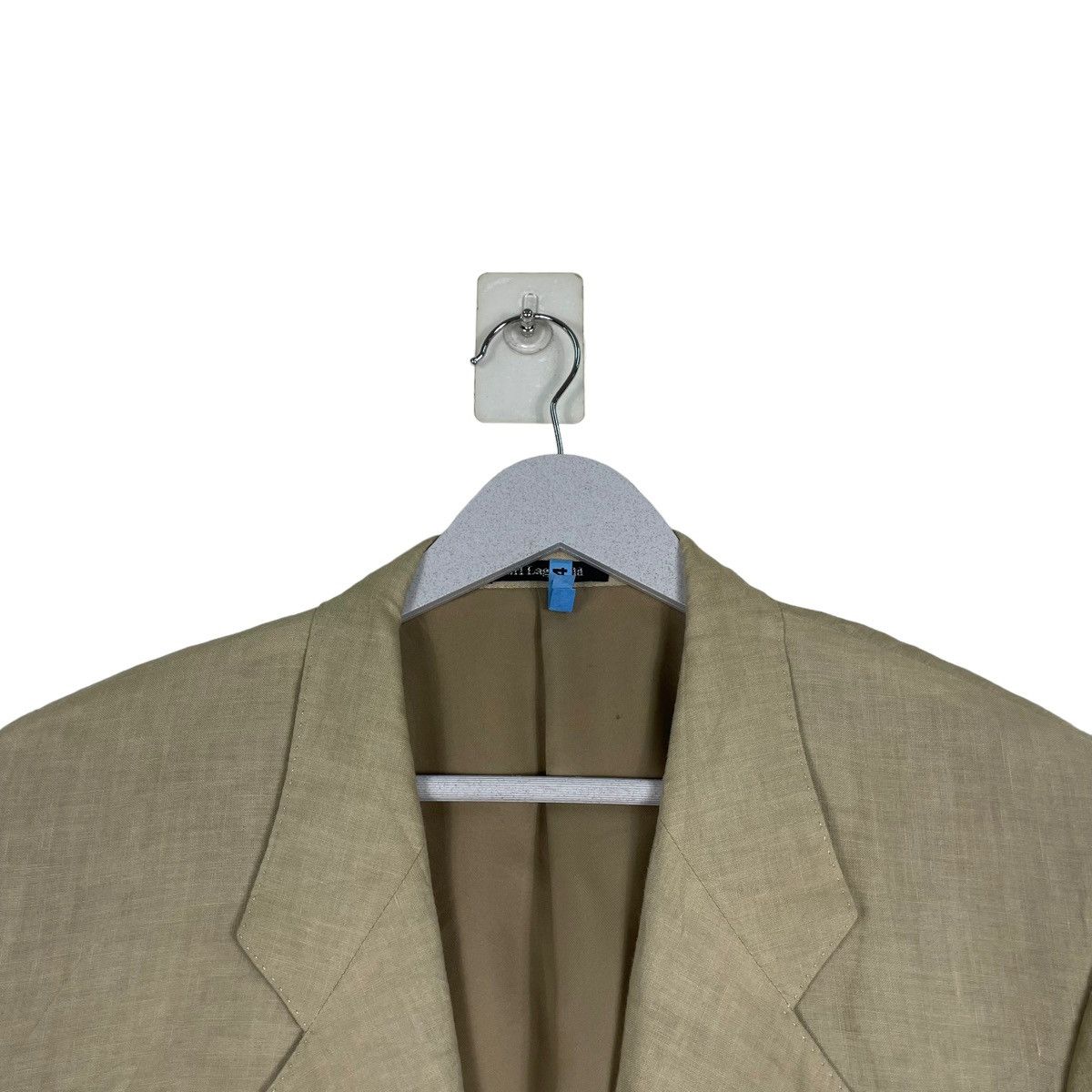 Karl Lagerfeld × Vintage 💥90s KARL LAGERFELD LINEN BUTTON BLAZER JACKET Size US L / EU 52-54 / 3 - 4 Thumbnail