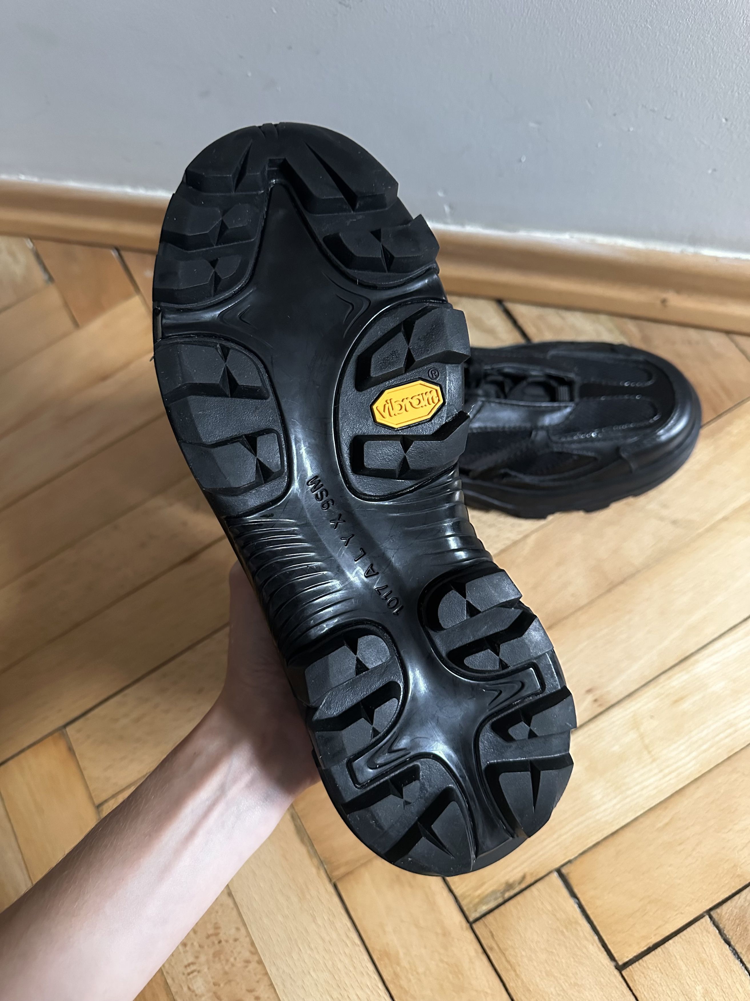 1017 ALYX 9SM 1017 ALYX 9SM Black Indivisible Leather Sneakers Size US 10 / IT 40 - 2 Thumbnail
